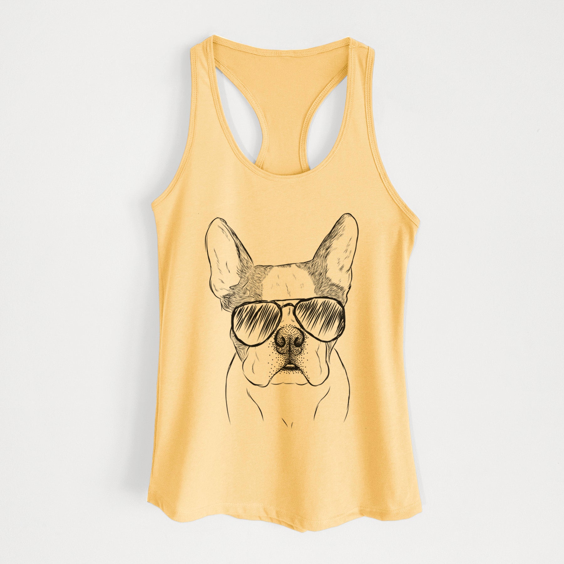 Chocolate Chip the Boston Terrier - Women's Racerback Tanktop