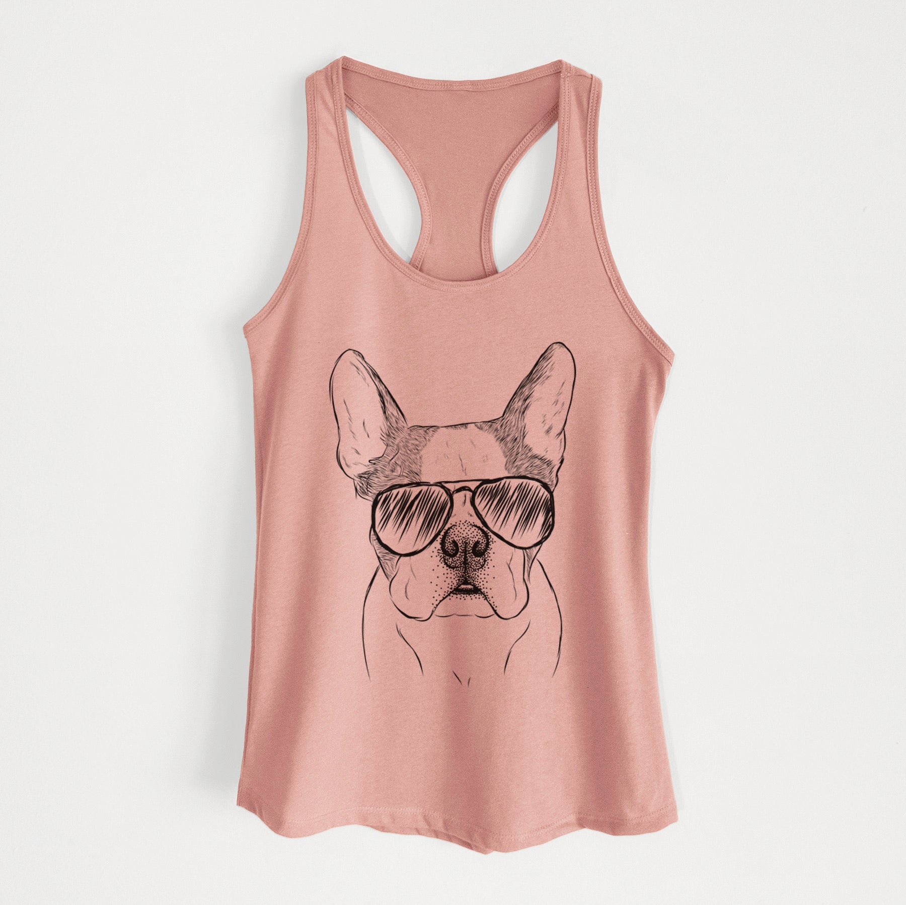 Chocolate Chip the Boston Terrier - Women's Racerback Tanktop