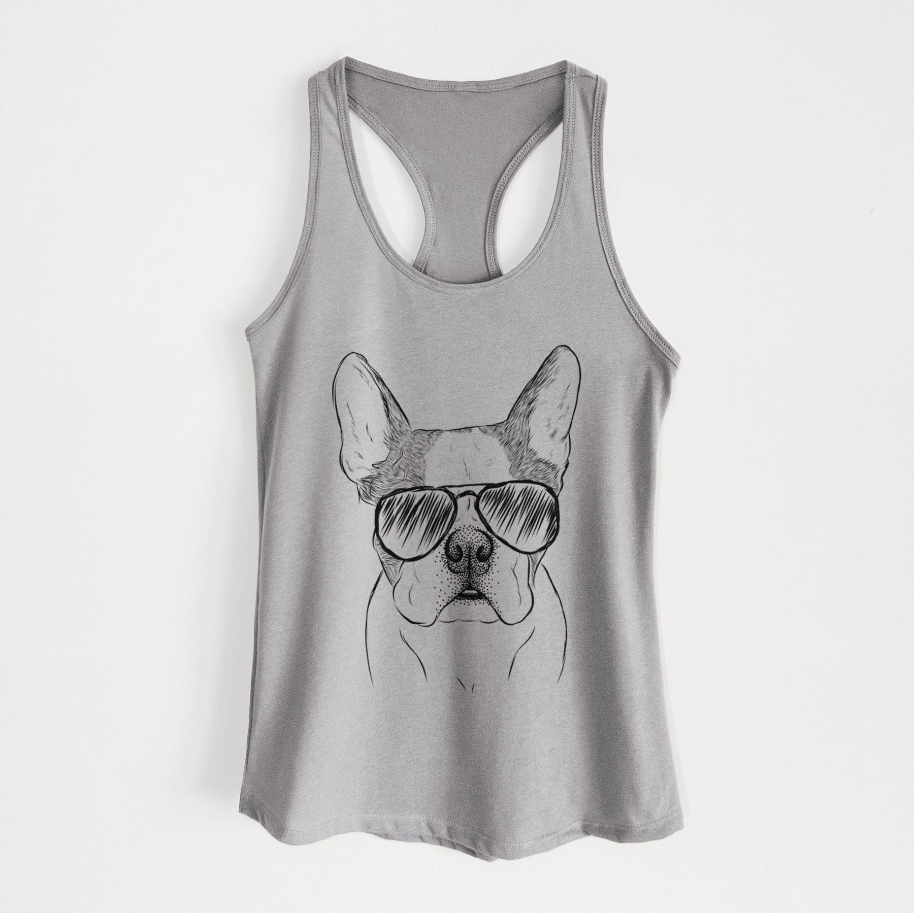 Chocolate Chip the Boston Terrier - Women's Racerback Tanktop