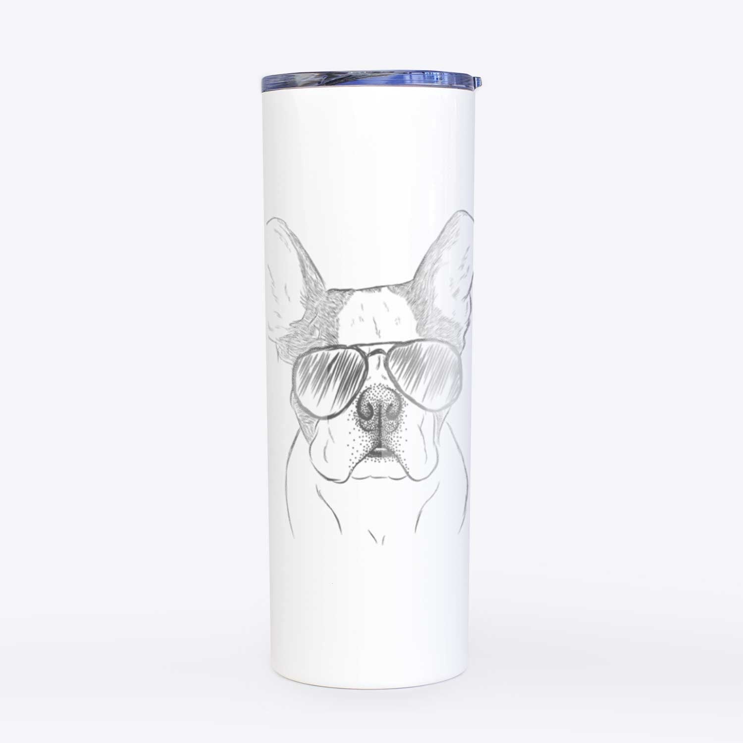 Chocolate Chip the Boston Terrier - 20oz Skinny Tumbler