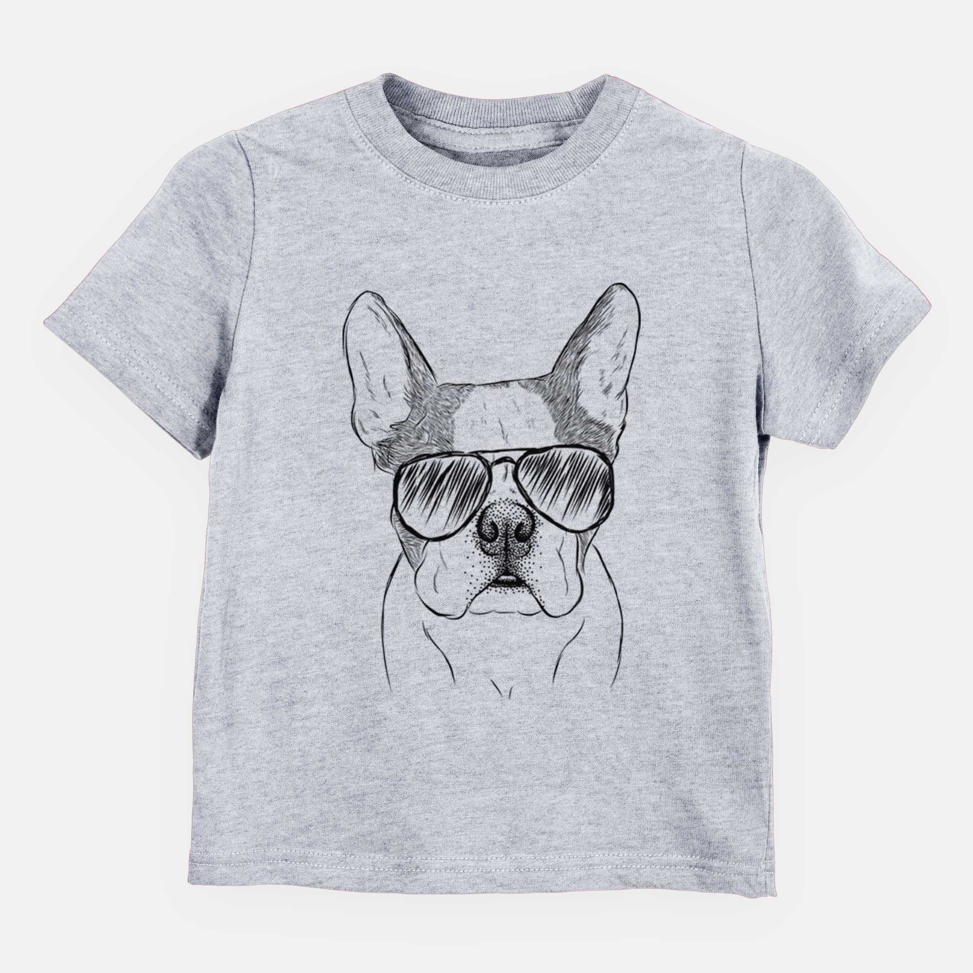 Aviator Chocolate Chip the Boston Terrier - Kids/Youth/Toddler Shirt