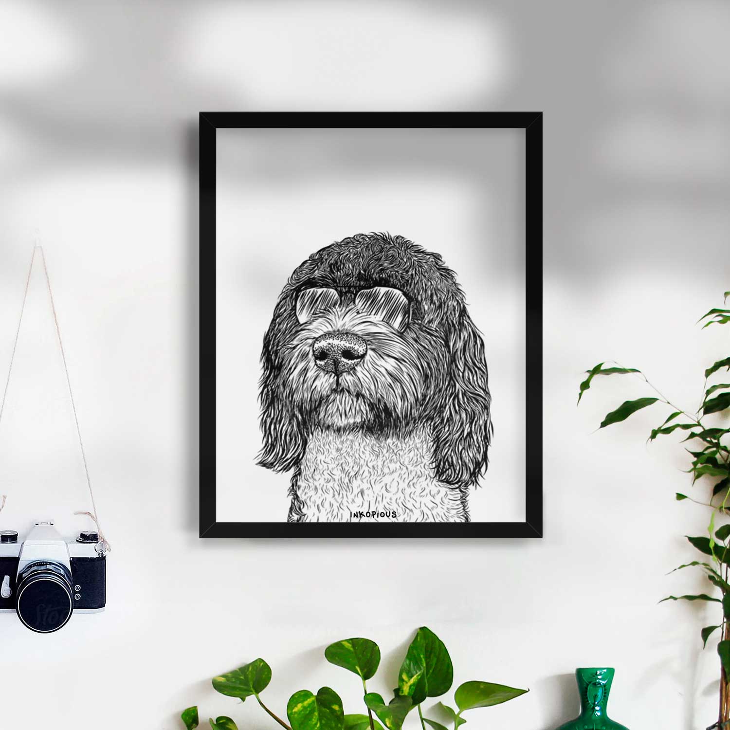 Chris the Portuguese Water Dog Art Print