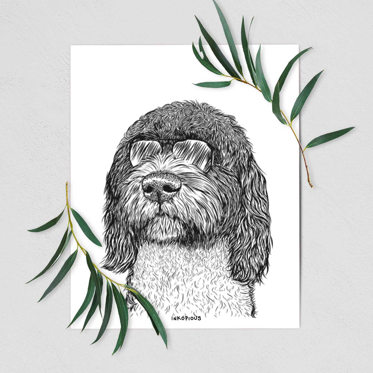 Chris the Portuguese Water Dog Art Print
