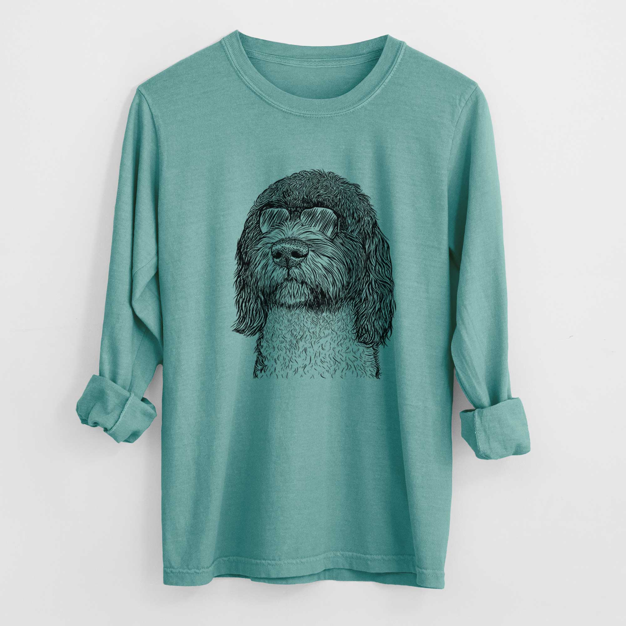 Aviators Chris the Portuguese Water Dog - Heavyweight 100% Cotton Long Sleeve