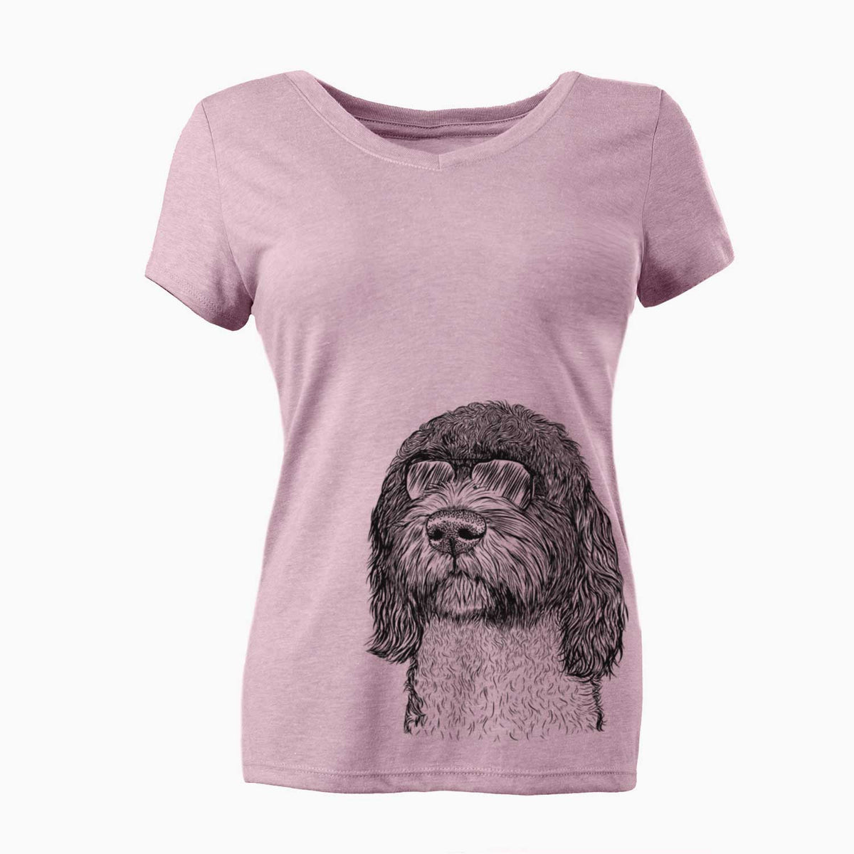 Aviator Chris the Portuguese Water Dog - Women's V-neck Shirt