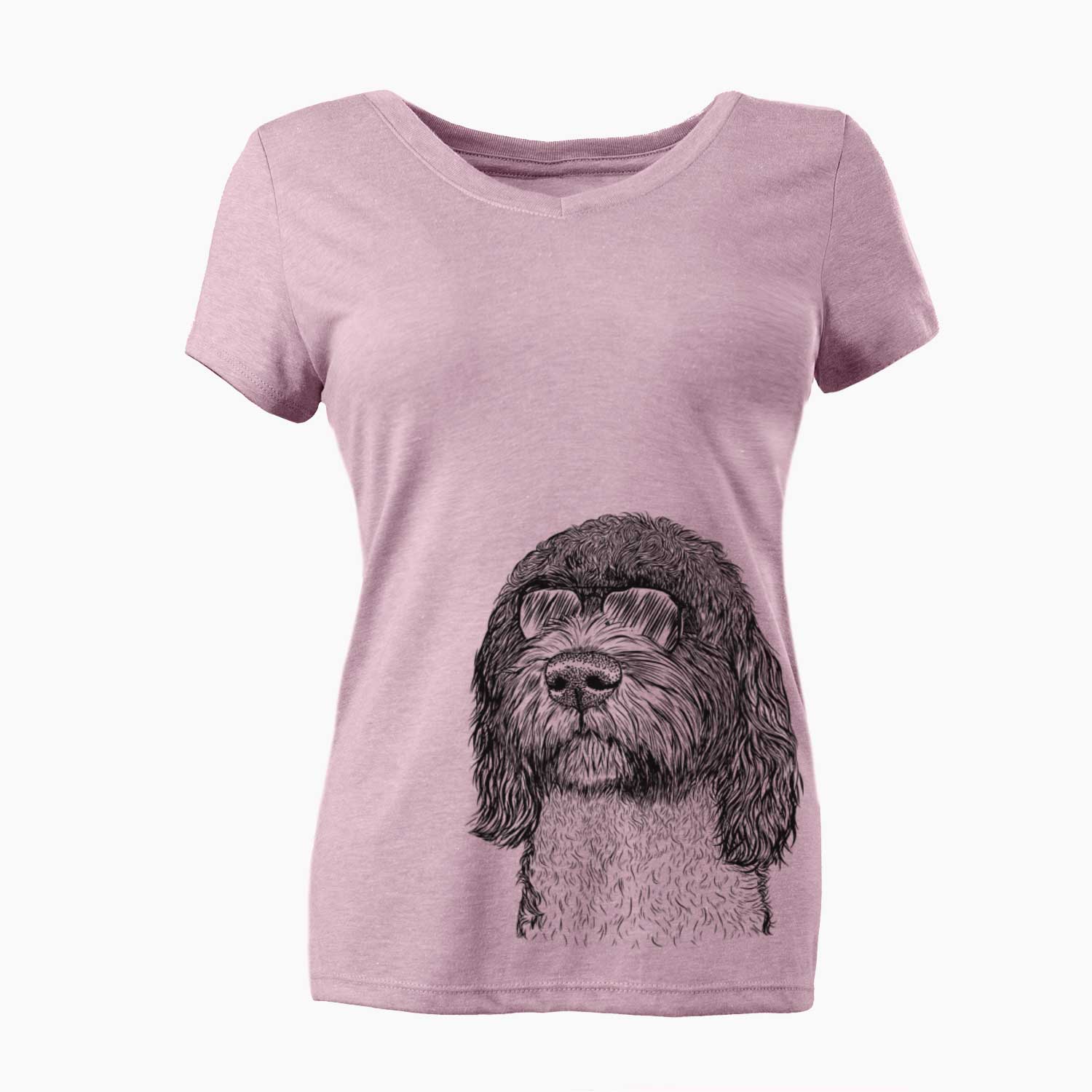 Aviator Chris the Portuguese Water Dog - Women's V-neck Shirt