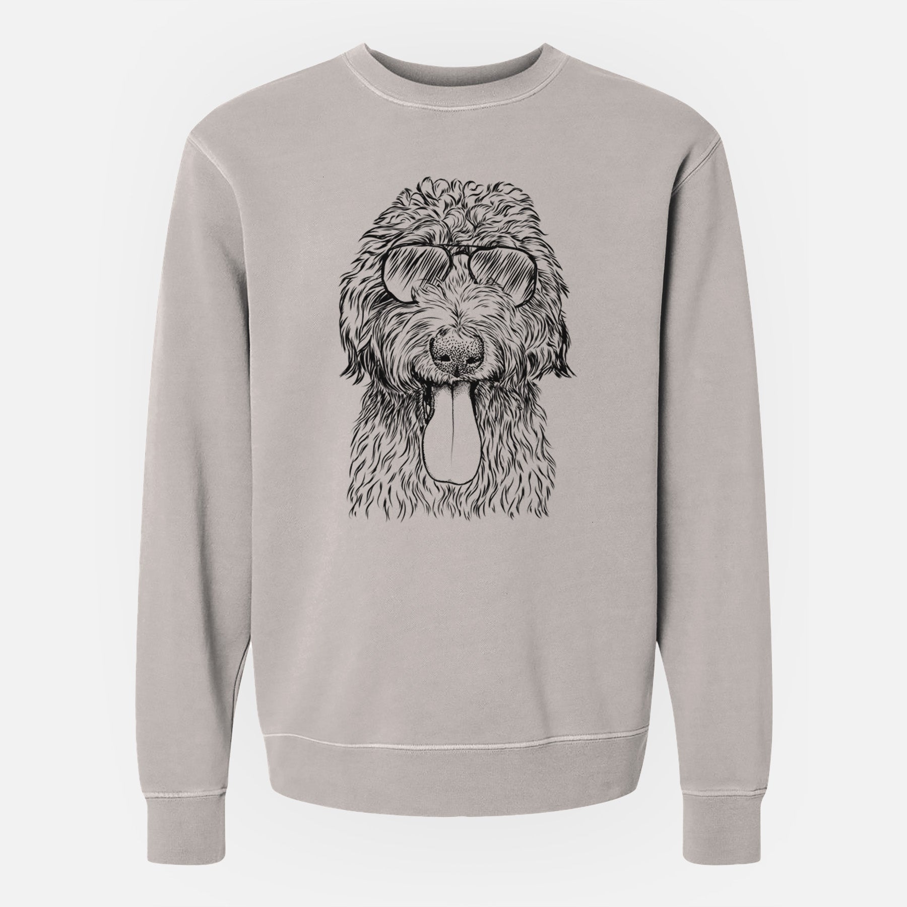 Aviator CiCi Paulk the Aussiedoodle - Unisex Pigment Dyed Crew Sweatshirt