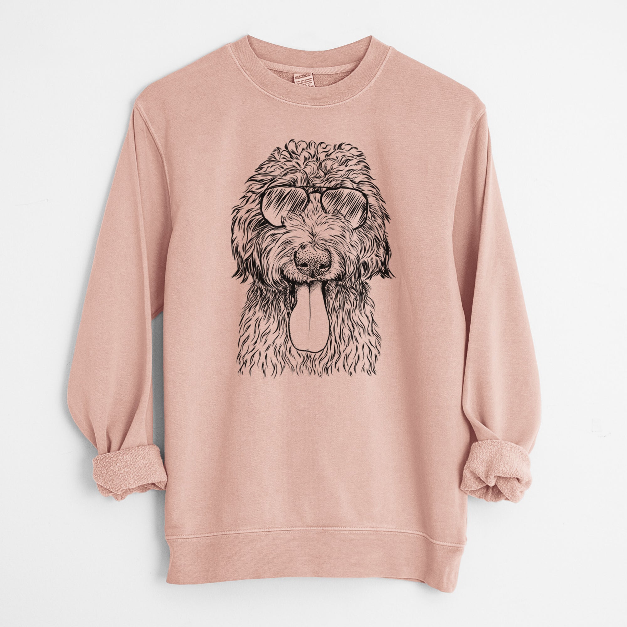 Aviator CiCi Paulk the Aussiedoodle - Unisex Pigment Dyed Crew Sweatshirt