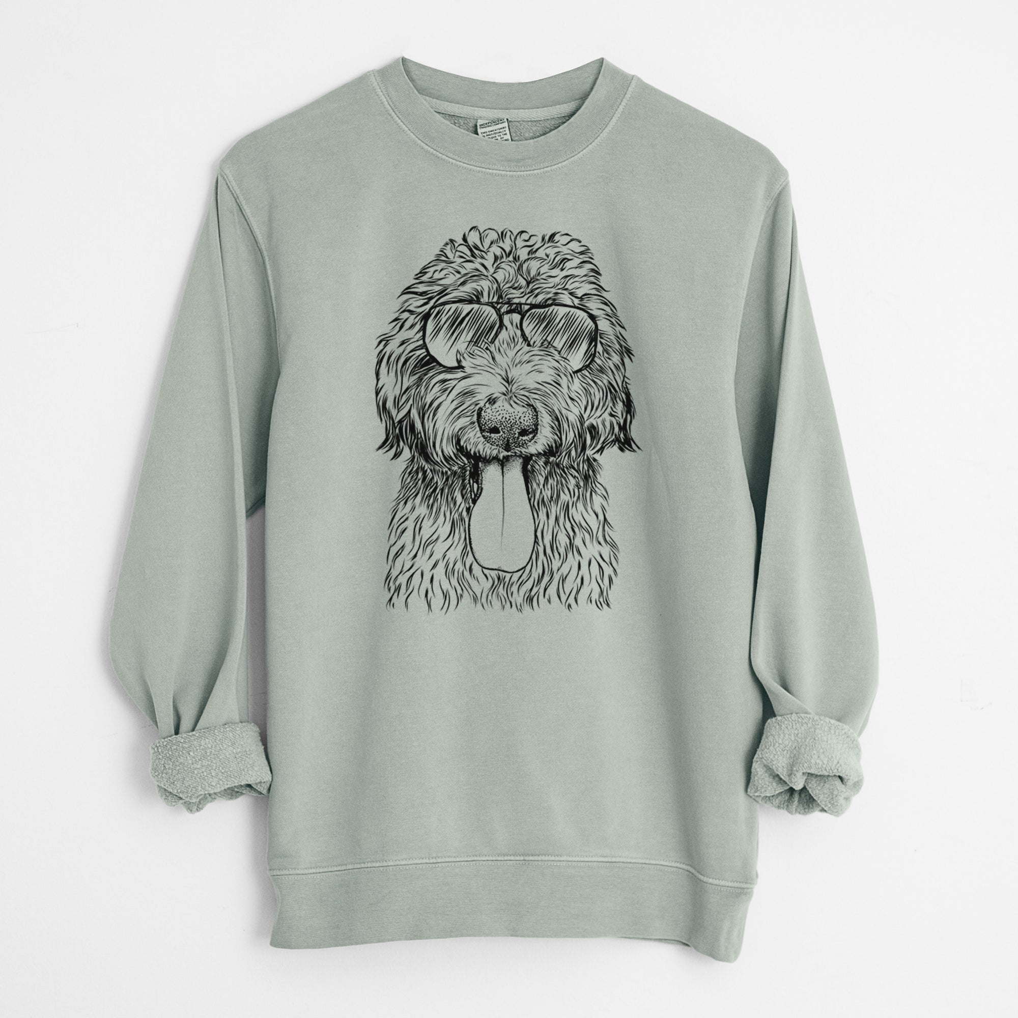 Aviator CiCi Paulk the Aussiedoodle - Unisex Pigment Dyed Crew Sweatshirt