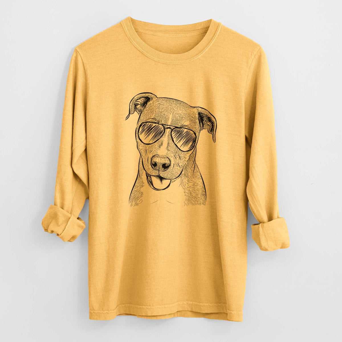 Aviators Claiborne the American Staffordshire Terrier - Heavyweight 100% Cotton Long Sleeve