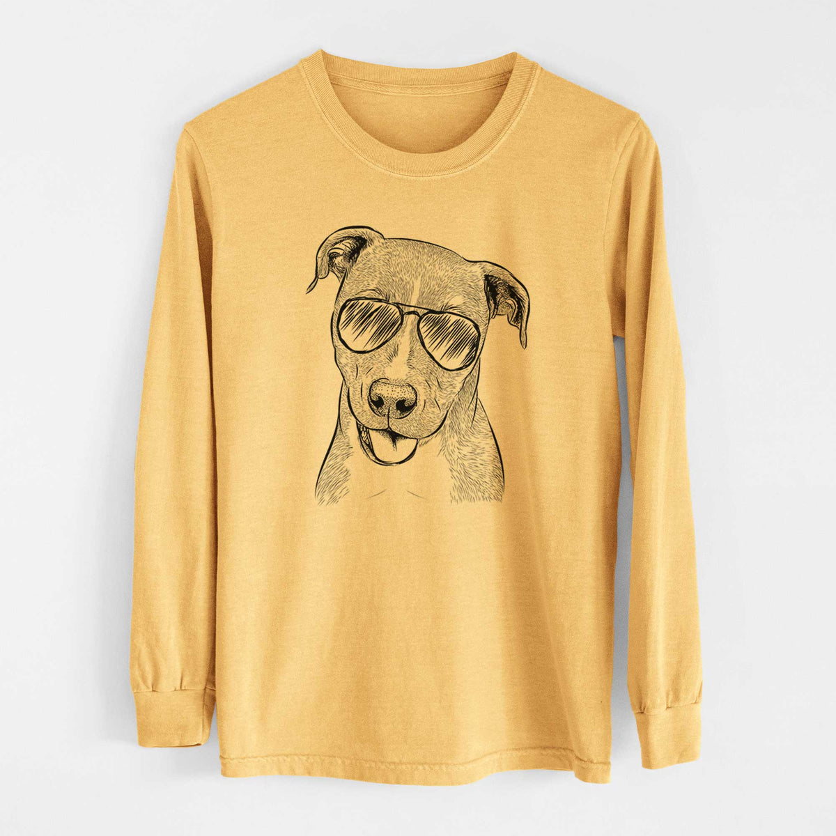 Aviators Claiborne the American Staffordshire Terrier - Heavyweight 100% Cotton Long Sleeve