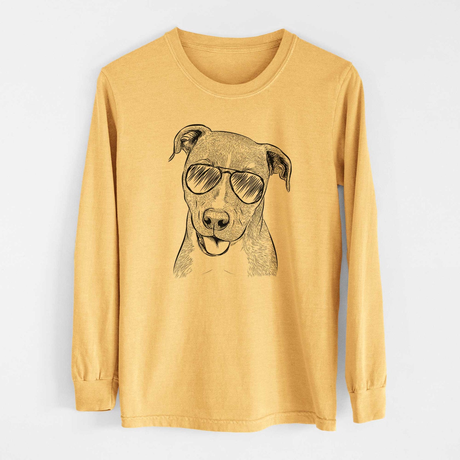 Aviators Claiborne the American Staffordshire Terrier - Heavyweight 100% Cotton Long Sleeve