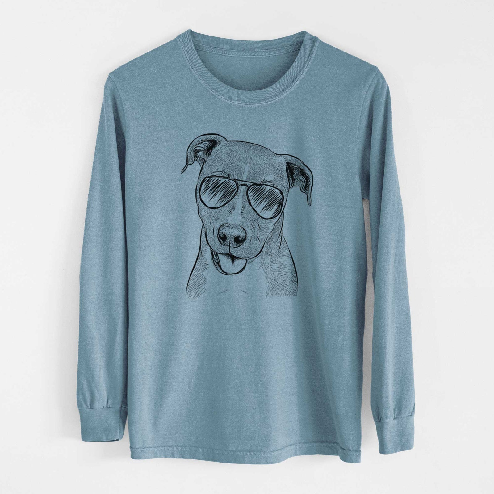 Aviators Claiborne the American Staffordshire Terrier - Heavyweight 100% Cotton Long Sleeve