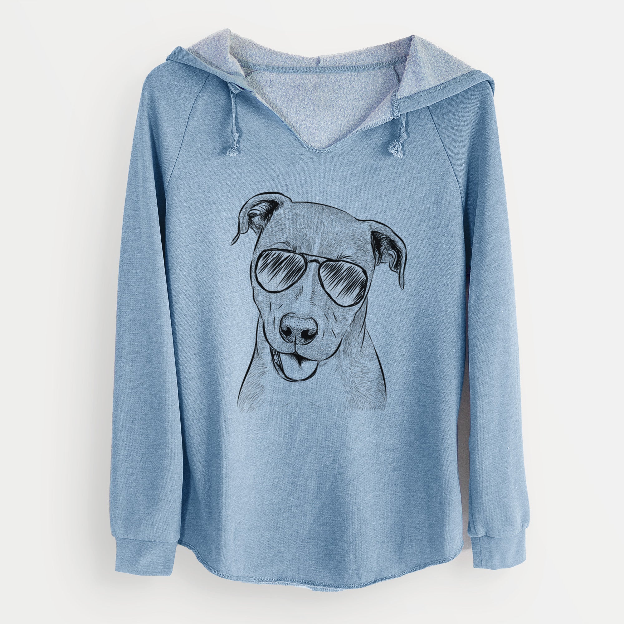 Aviator Claiborne the American Staffordshire Terrier - Cali Wave Hooded Sweatshirt