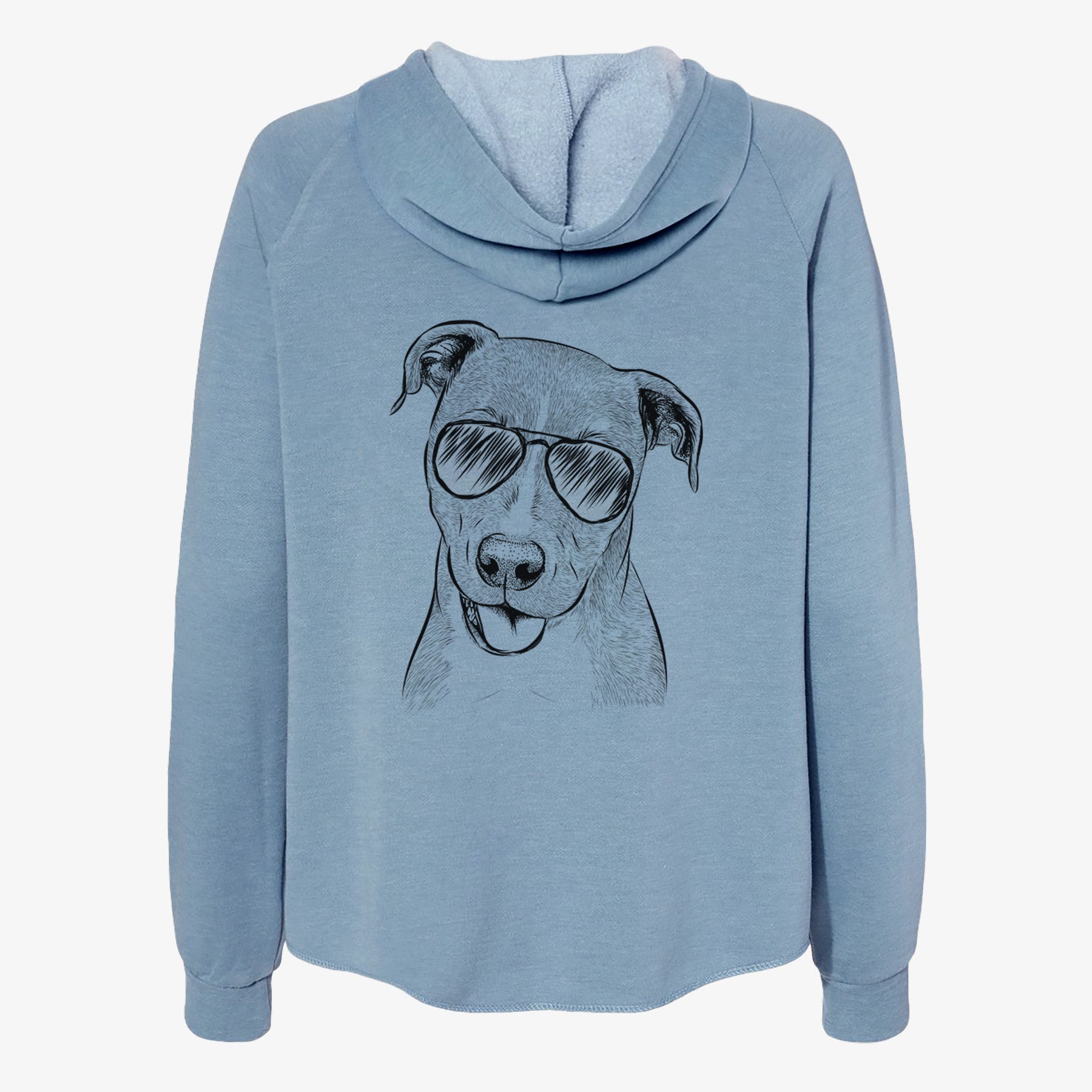 Claiborne the American Staffordshire Terrier - Women's Cali Wave Zip-Up Sweatshirt