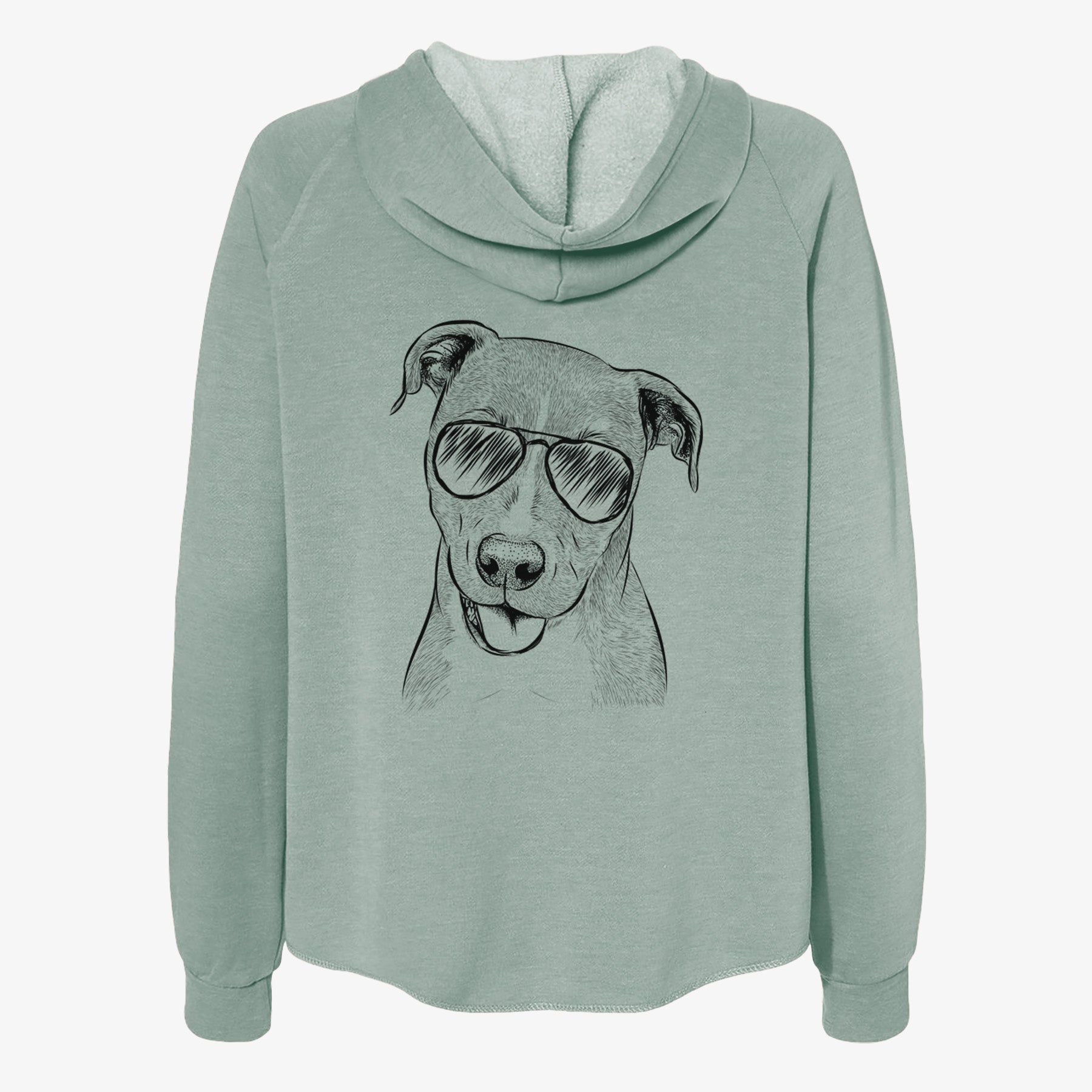 Claiborne the American Staffordshire Terrier - Women's Cali Wave Zip-Up Sweatshirt