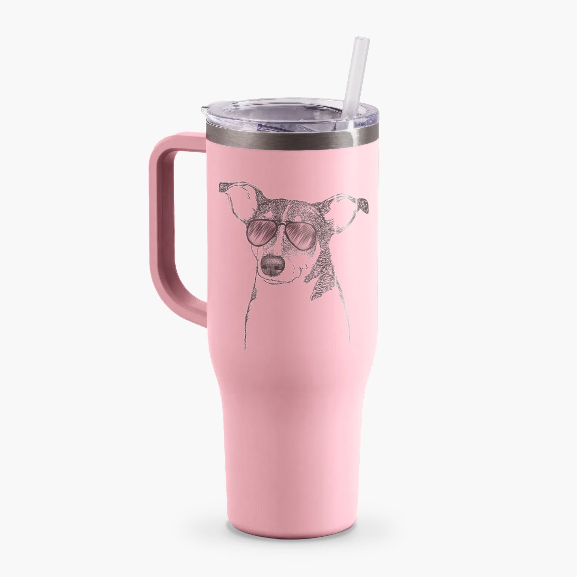 Cleo the Terrier Mix - 40oz Tumbler with Handle