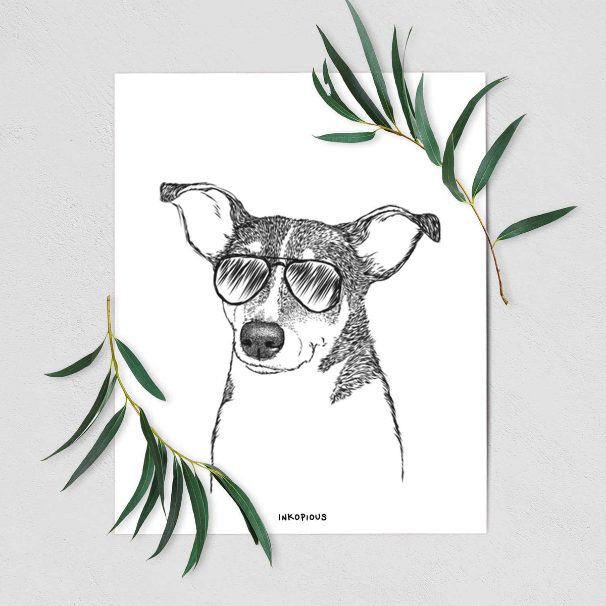 Cleo the Terrier Mix Art Print