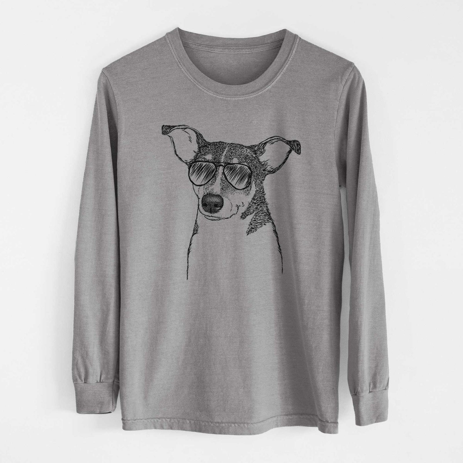 Aviators Cleo the Terrier Mix - Heavyweight 100% Cotton Long Sleeve