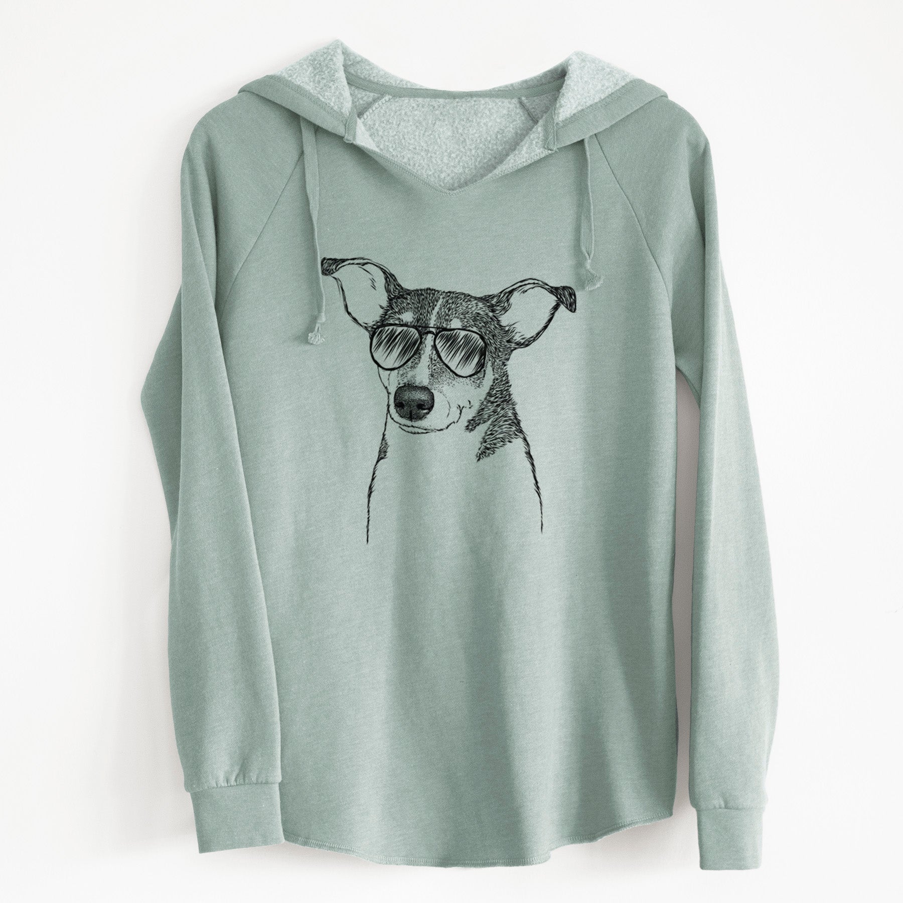 Aviator Cleo the Terrier Mix - Cali Wave Hooded Sweatshirt