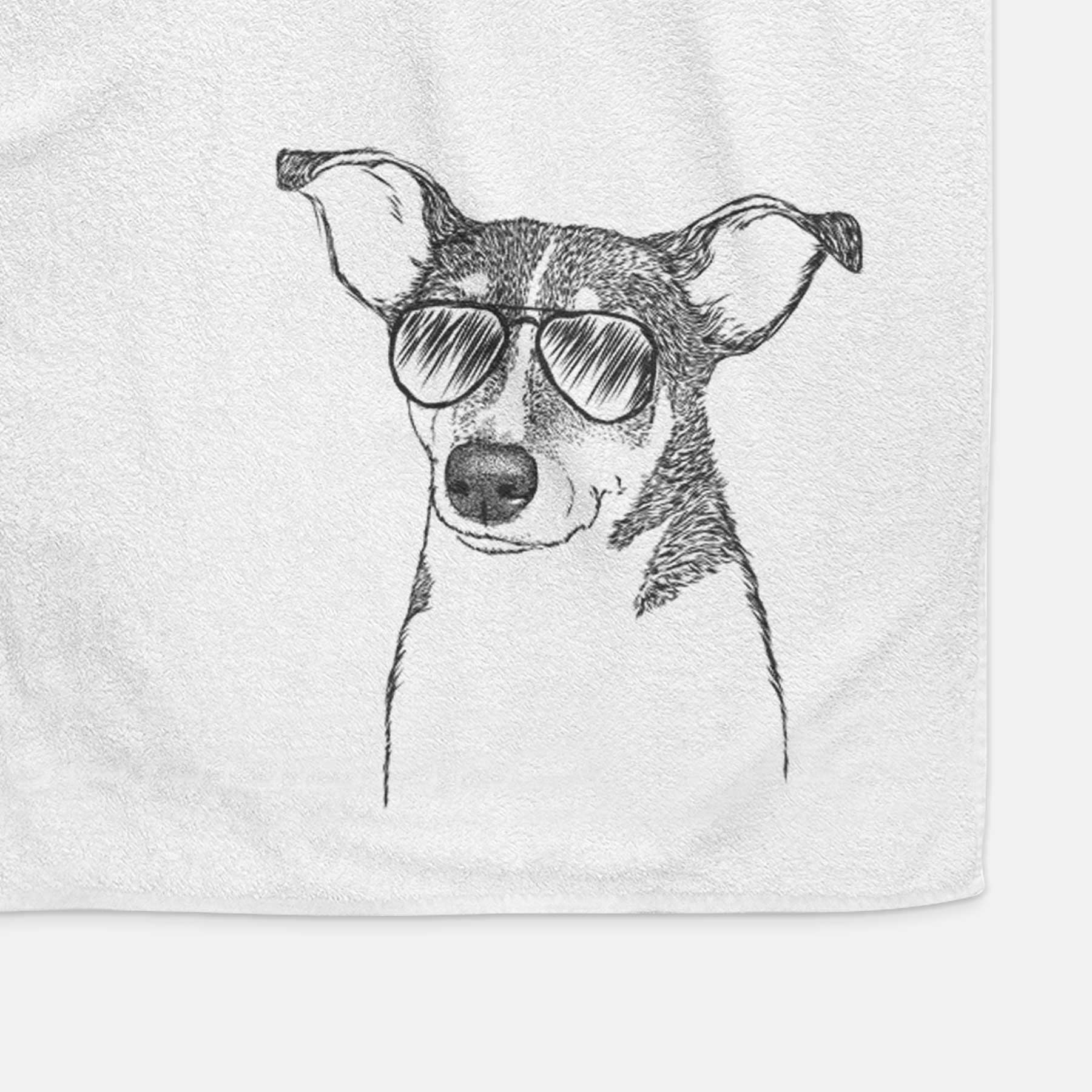 Cleo the Terrier Mix Decorative Hand Towel