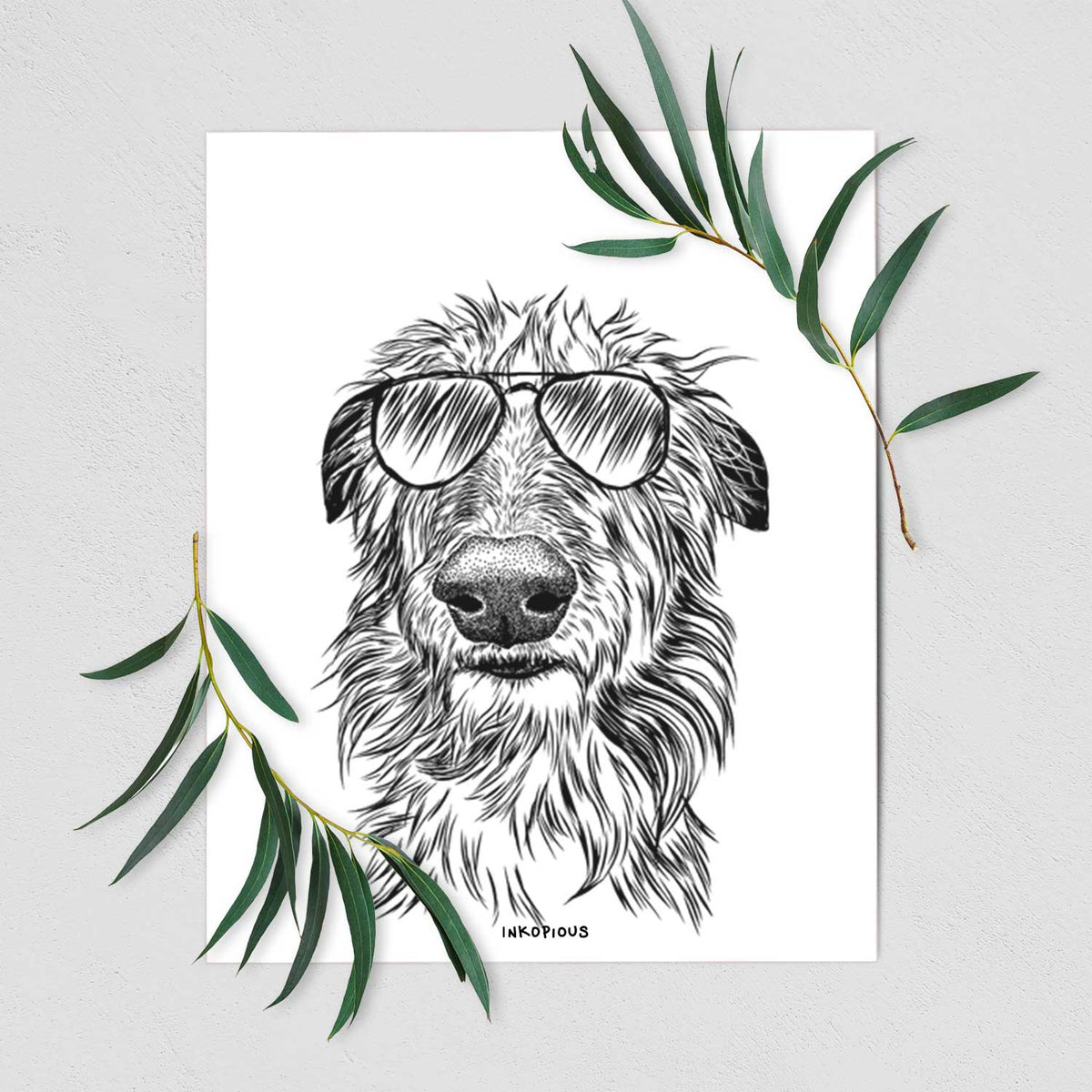 Cleod the Scottish Deerhound Art Print