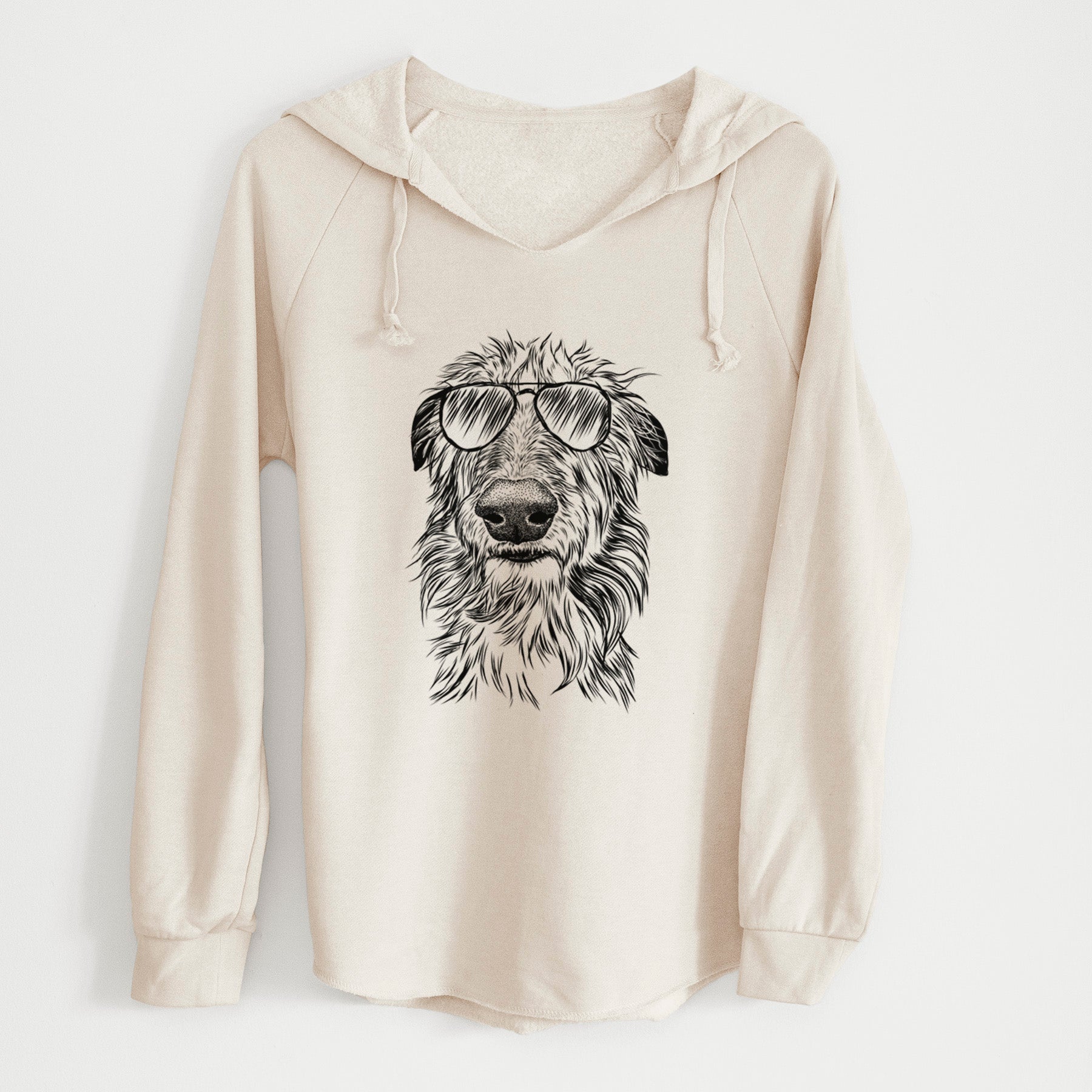 Aviator Cleod the Scottish Deerhound - Cali Wave Hooded Sweatshirt