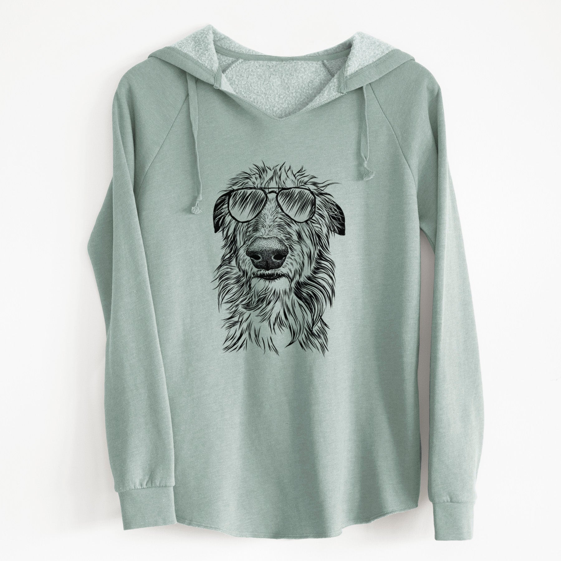 Aviator Cleod the Scottish Deerhound - Cali Wave Hooded Sweatshirt