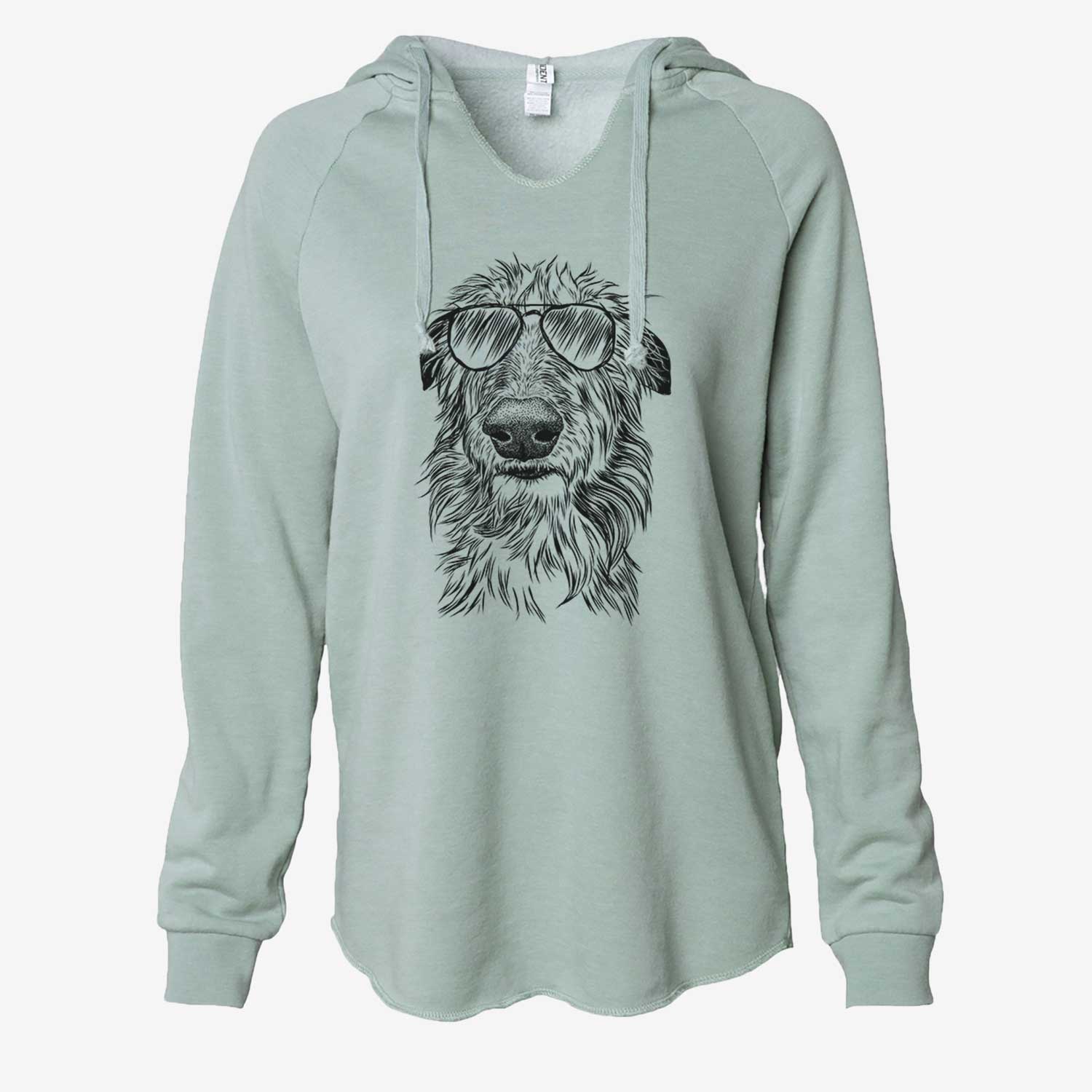 Cleod the Scottish Deerhound - Cali Wave Hooded Sweatshirt