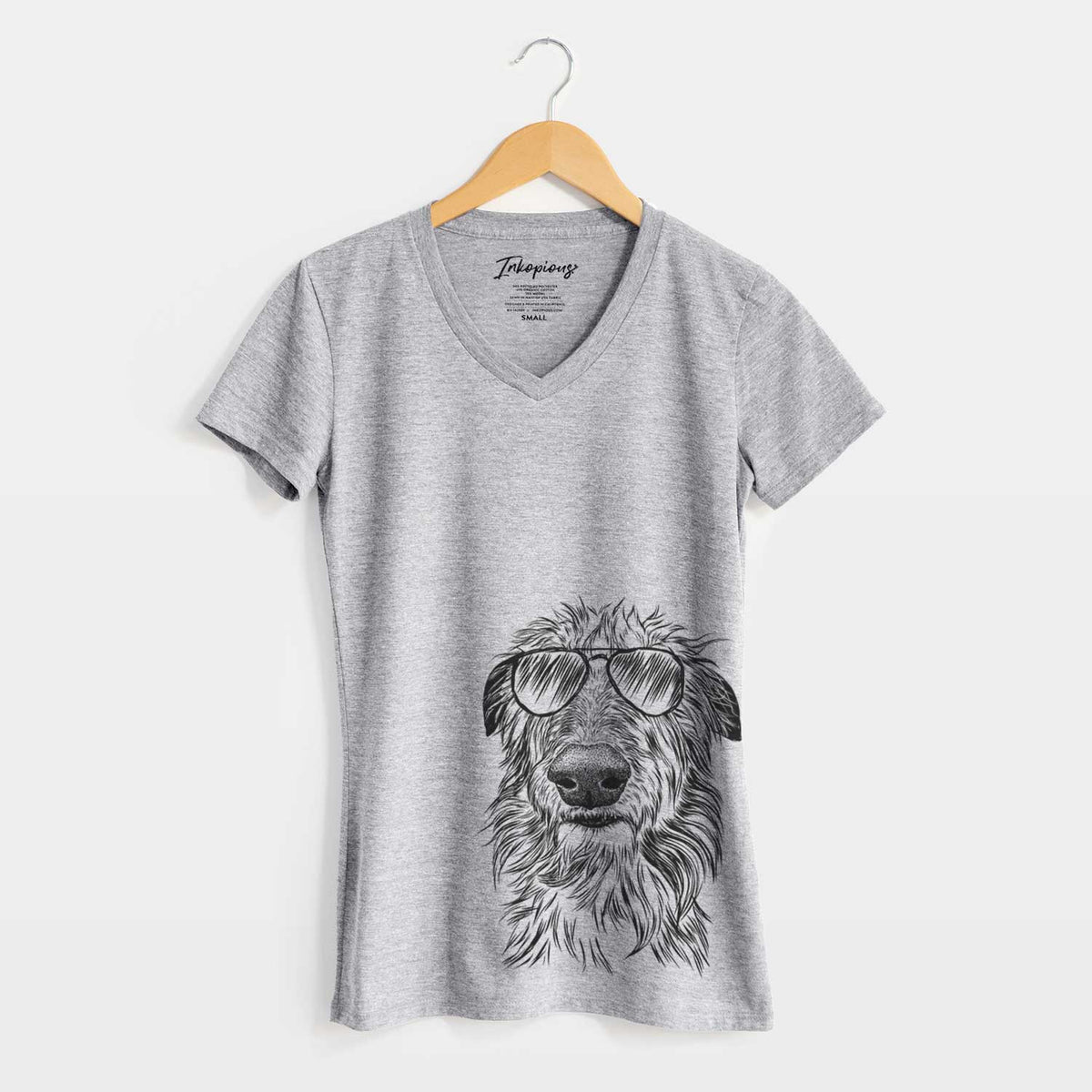 Aviator Cleod the Scottish Deerhound - Women&#39;s V-neck Shirt