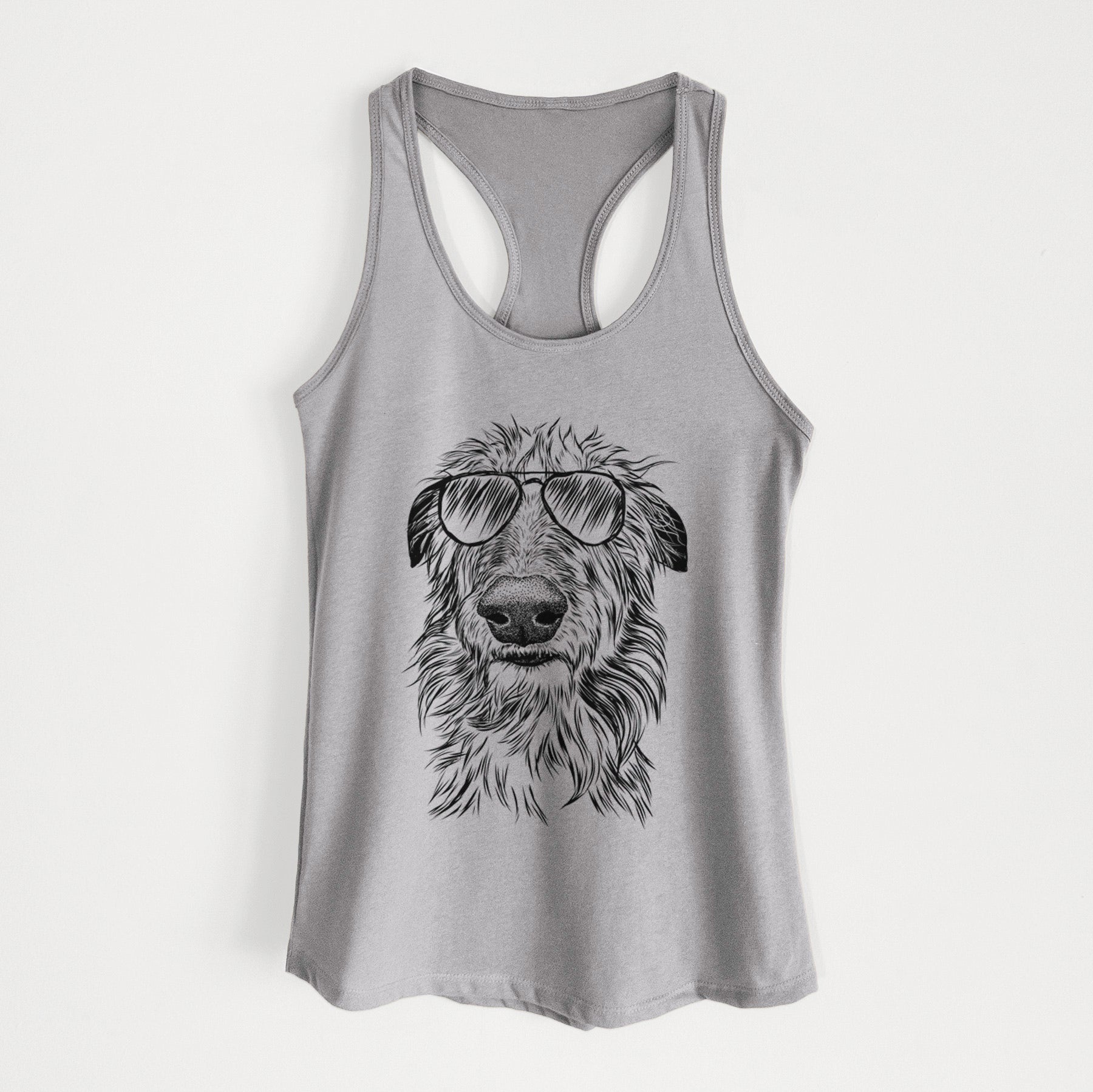 Cleod the Scottish Deerhound - Women's Racerback Tanktop