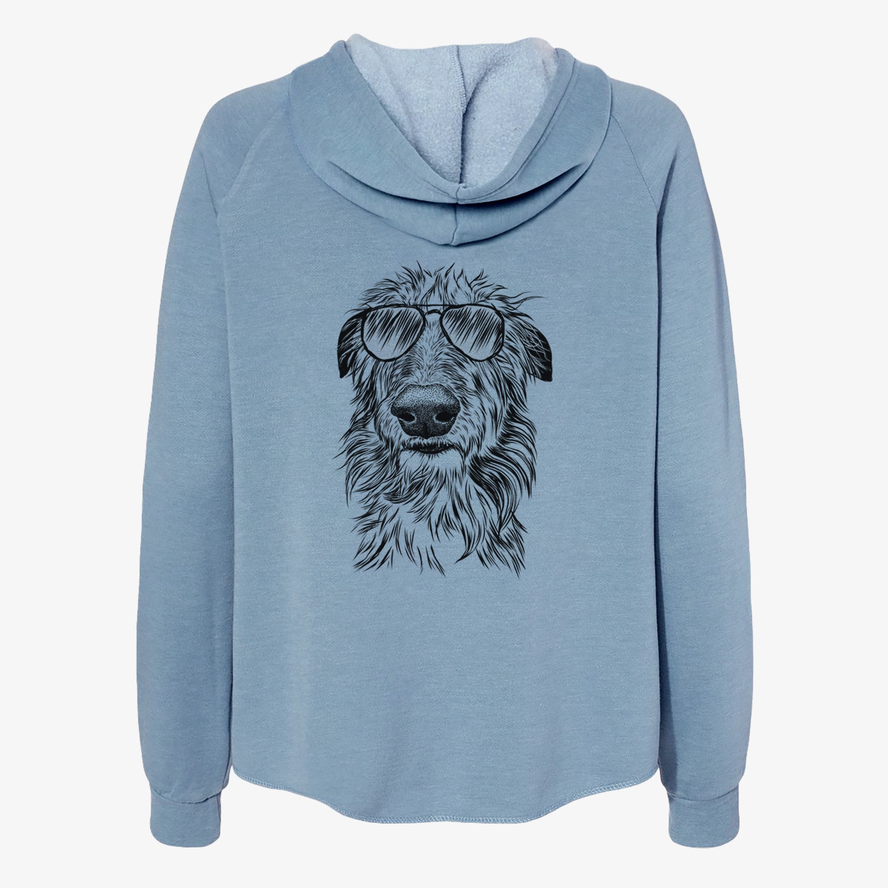 Cleod the Scottish Deerhound - Women's Cali Wave Zip-Up Sweatshirt