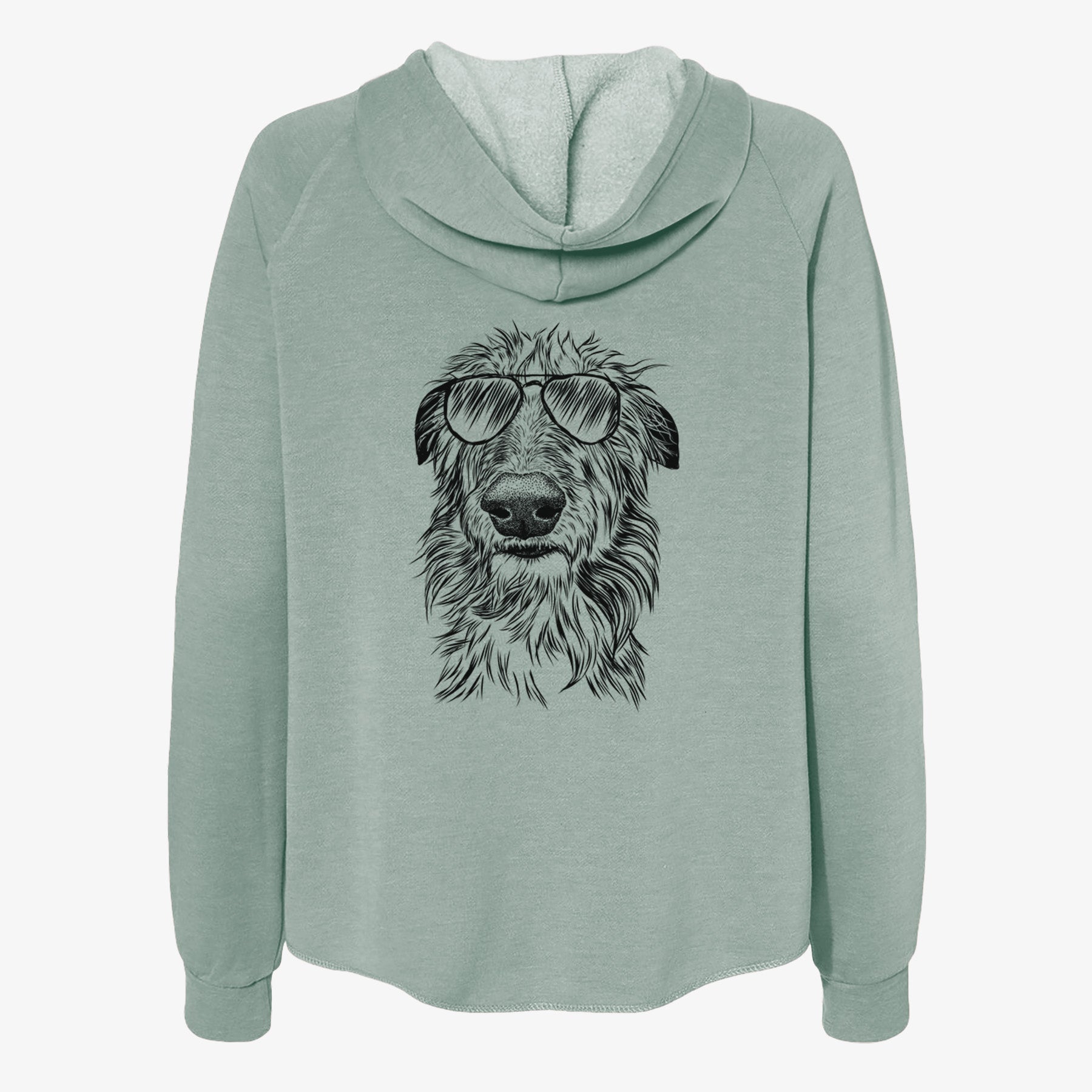 Cleod the Scottish Deerhound - Women's Cali Wave Zip-Up Sweatshirt