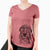 Aviator Cleod the Scottish Deerhound - Women's V-neck Shirt