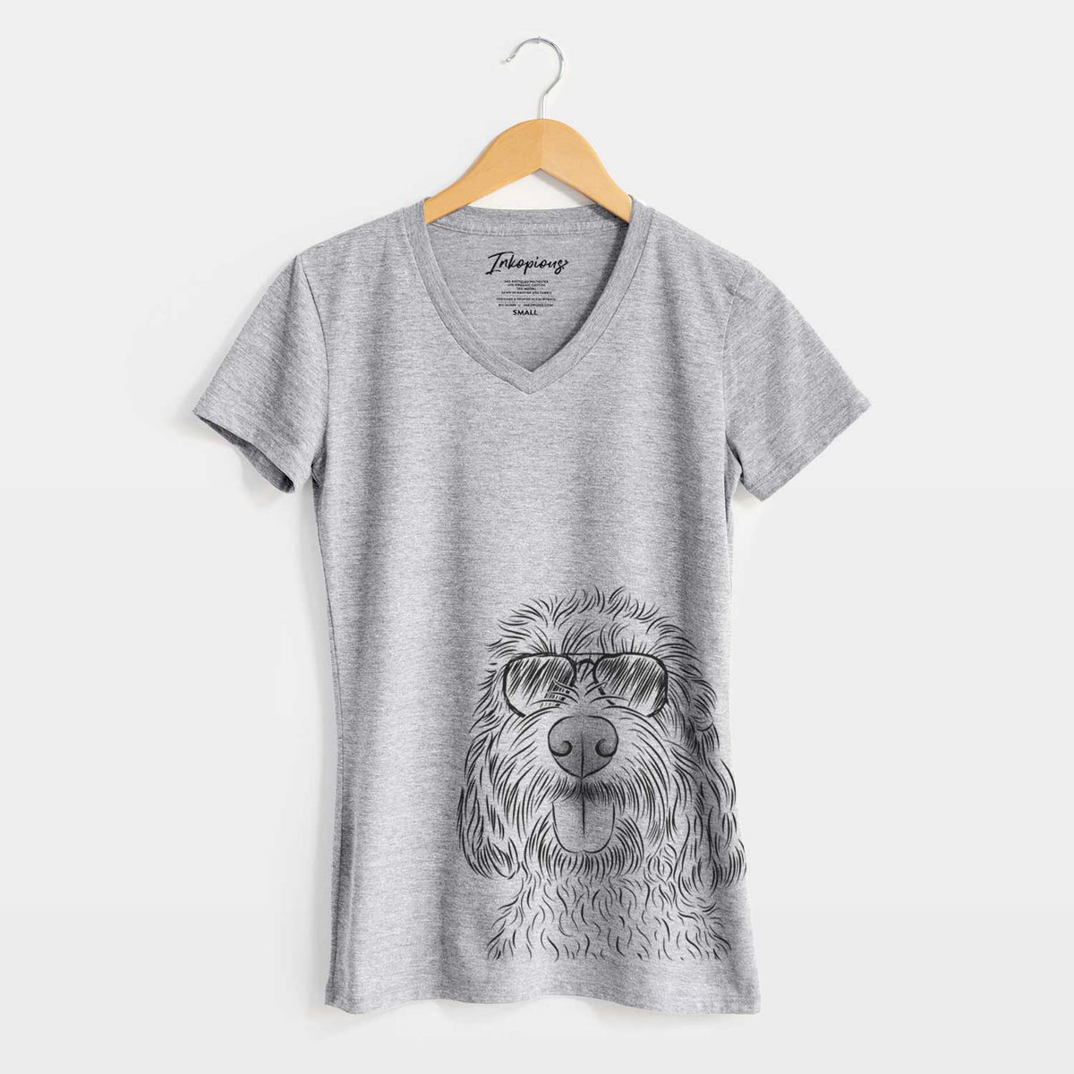 Aviator Clover the Cockapoo - Women&#39;s V-neck Shirt