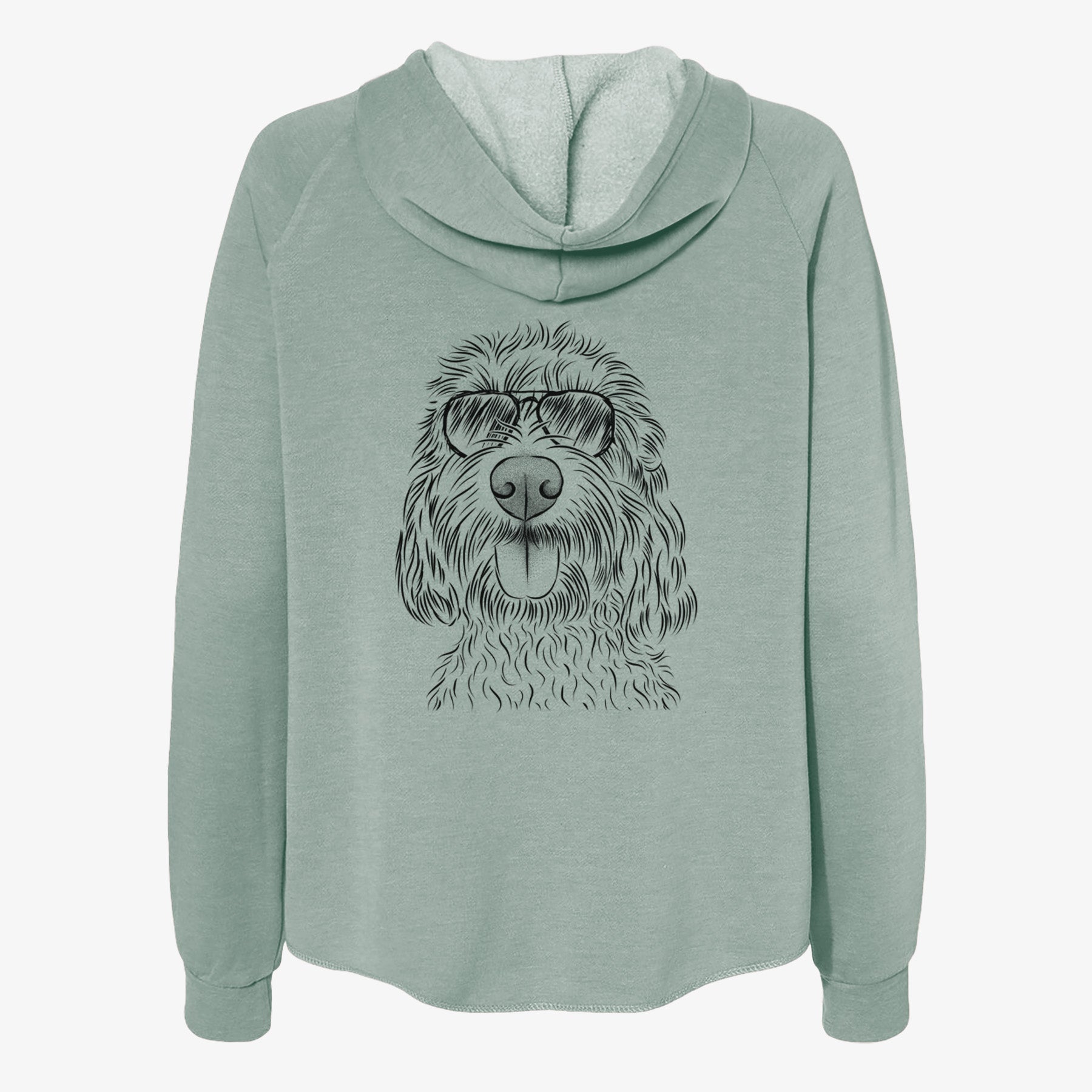 Clover the Cockapoo - Women's Cali Wave Zip-Up Sweatshirt