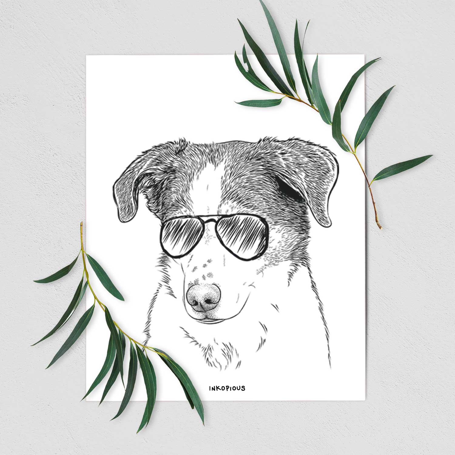 Coco the Beagle Mix Art Print