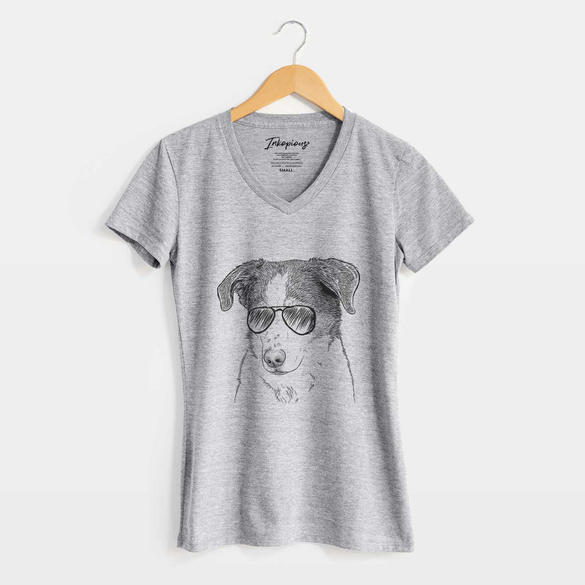 Aviator Coco the Beagle Mix - Women's V-neck Shirt