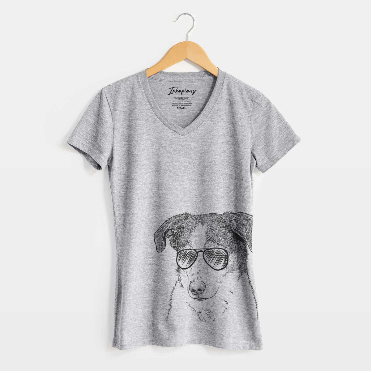 Aviator Coco the Beagle Mix - Women&#39;s V-neck Shirt