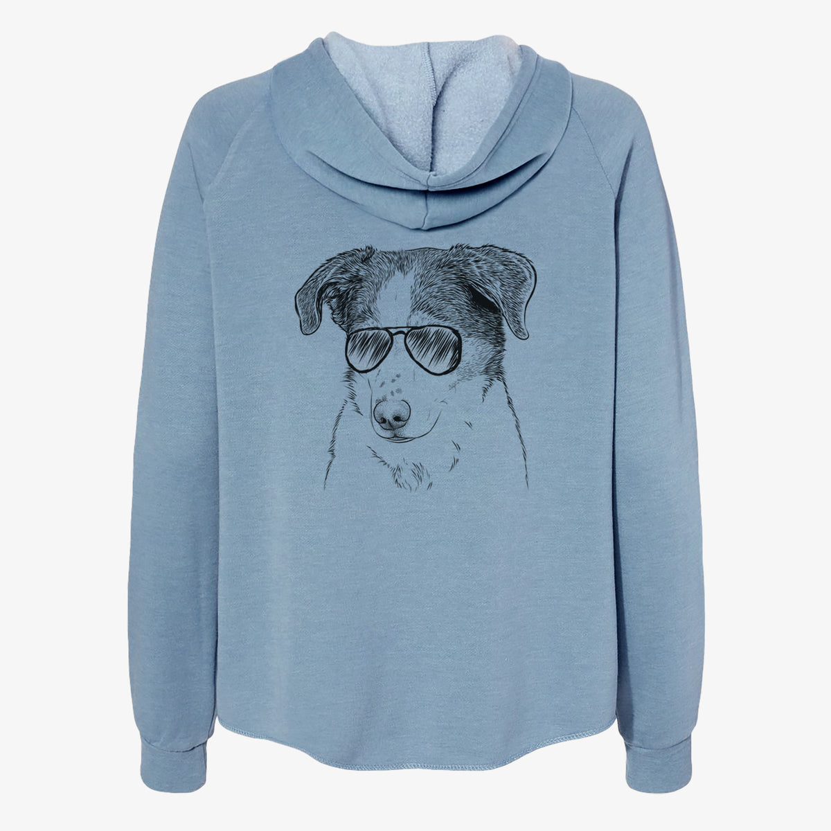 Coco the Beagle Mix - Women's Cali Wave Zip-Up Sweatshirt