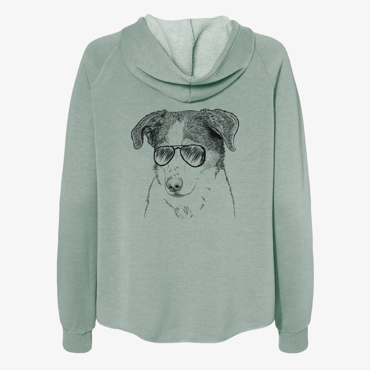 Coco the Beagle Mix - Women's Cali Wave Zip-Up Sweatshirt