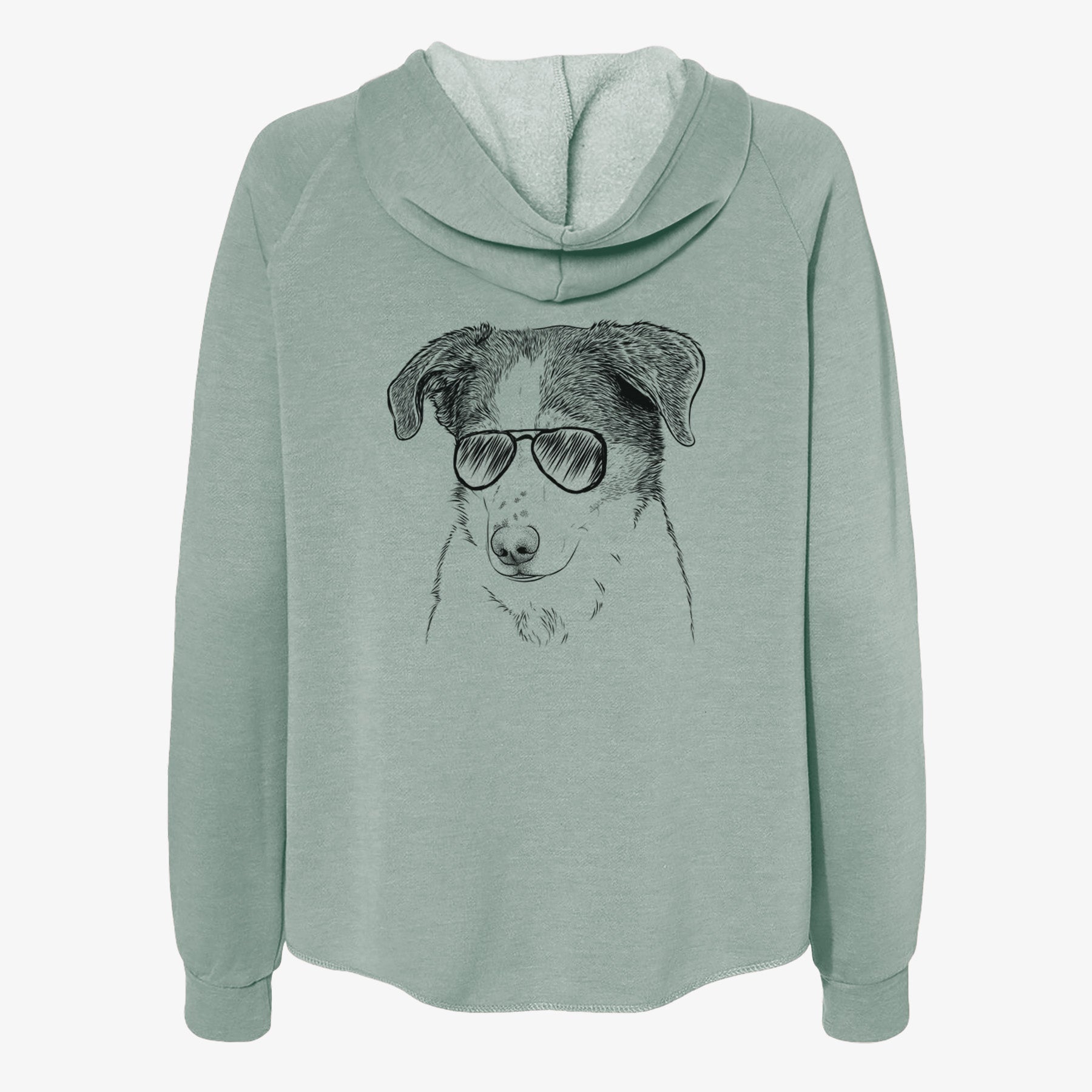 Coco the Beagle Mix - Women's Cali Wave Zip-Up Sweatshirt
