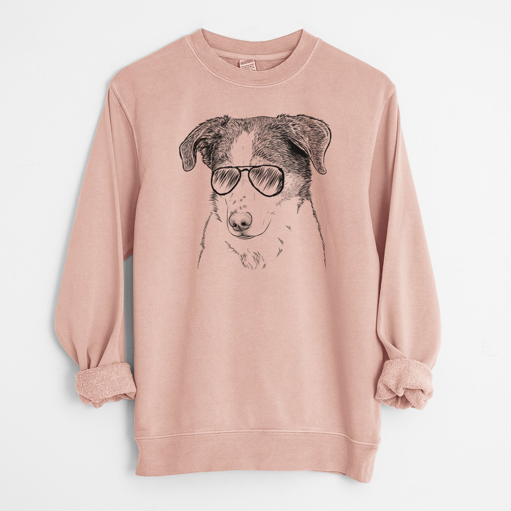 Aviator Coco the Beagle Mix - Unisex Pigment Dyed Crew Sweatshirt
