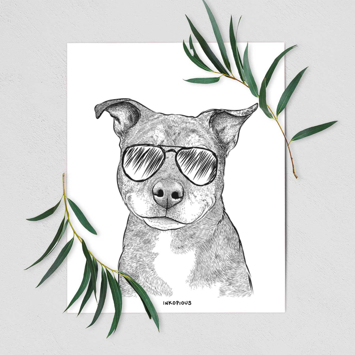 Cody the Catahoula Mix Art Print