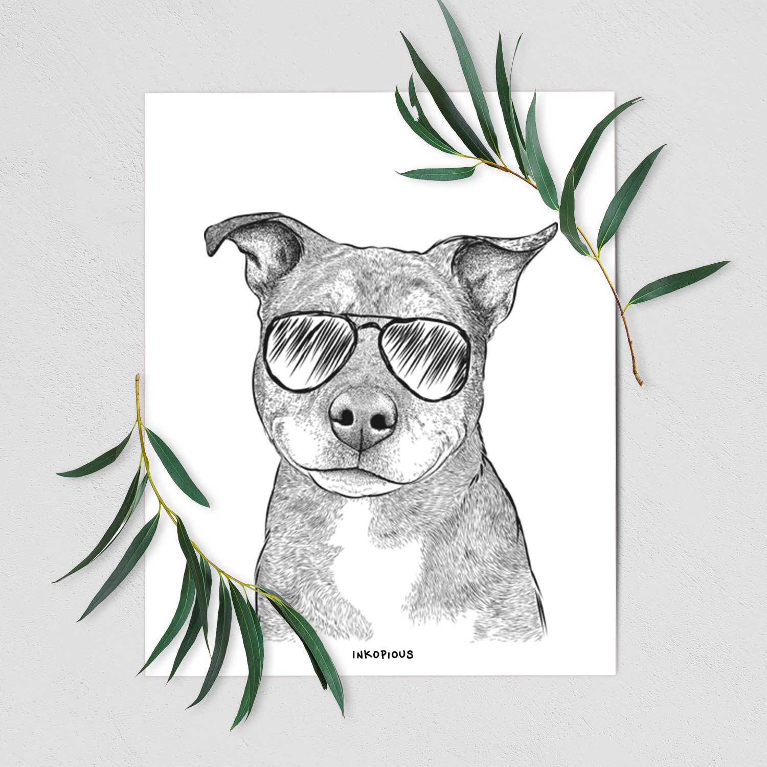Cody the Catahoula Mix Art Print