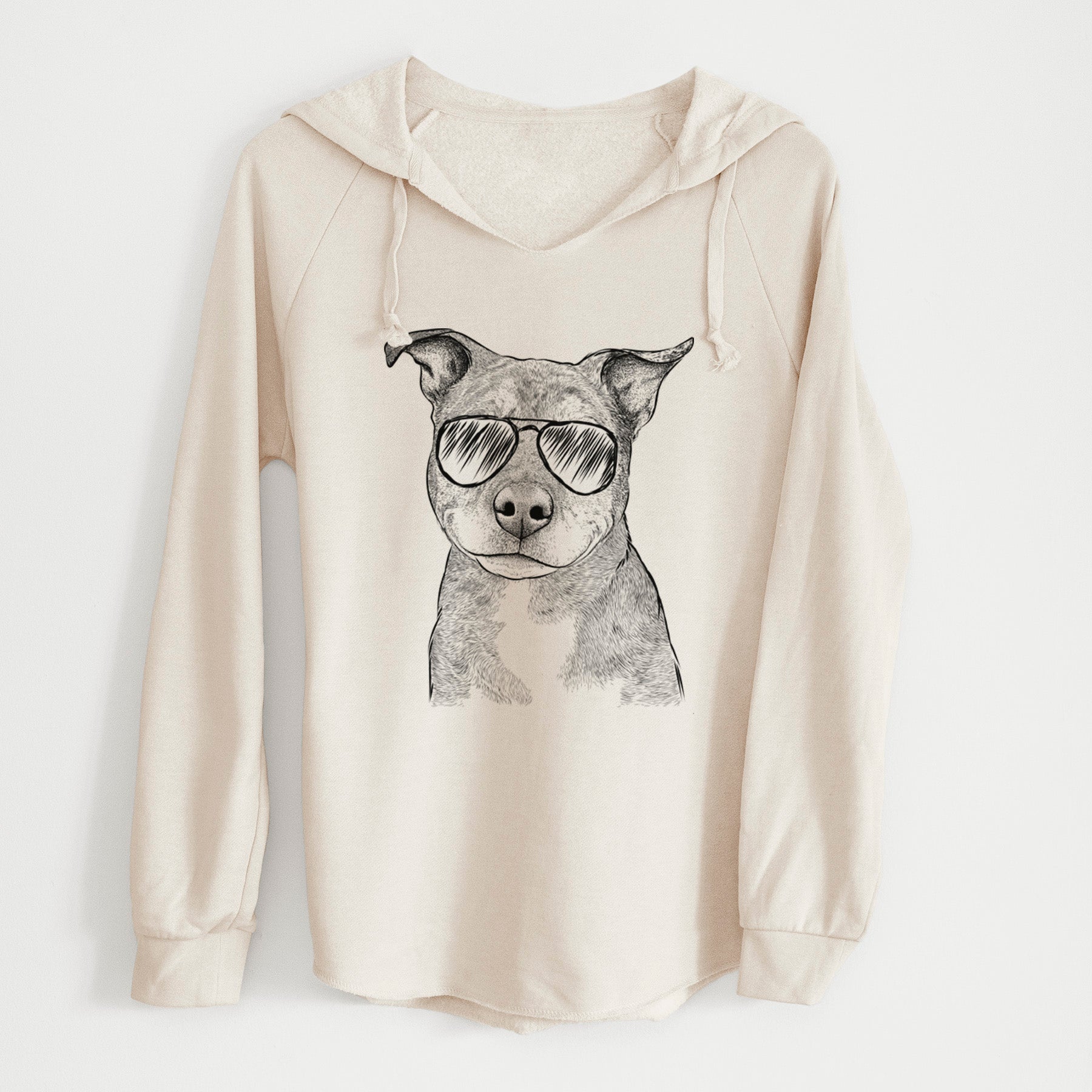 Aviator Cody the Catahoula Mix - Cali Wave Hooded Sweatshirt