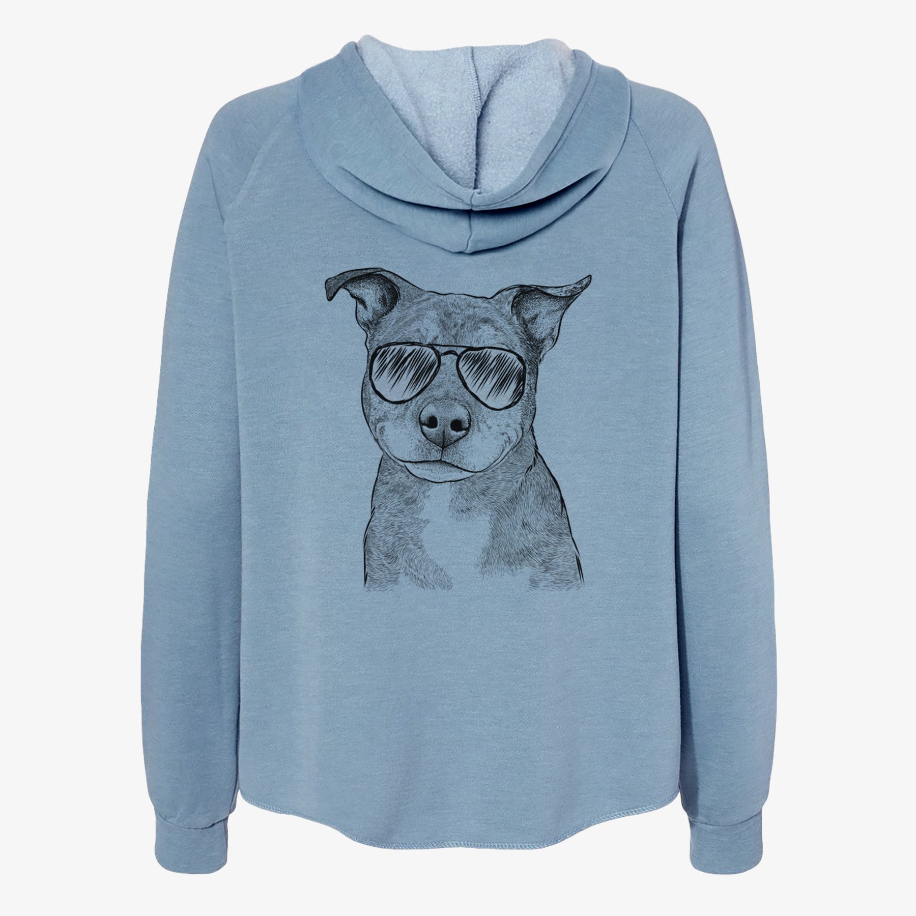 Cody the Catahoula Mix - Women's Cali Wave Zip-Up Sweatshirt