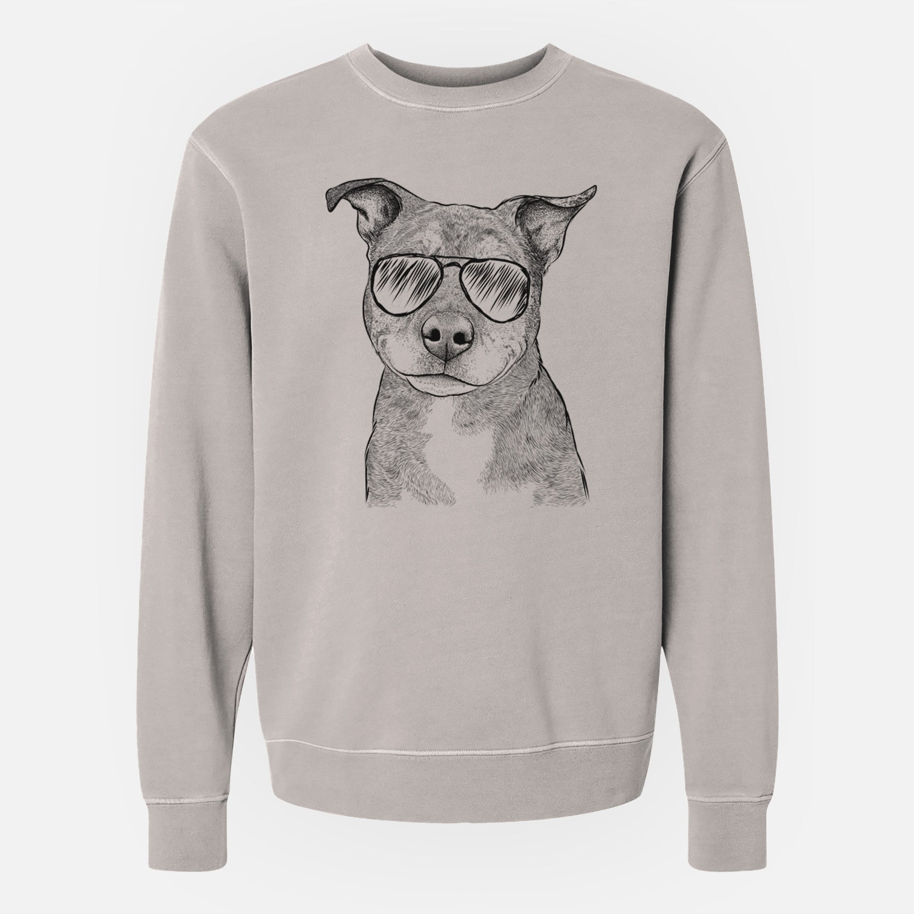 Aviator Cody the Catahoula Mix - Unisex Pigment Dyed Crew Sweatshirt