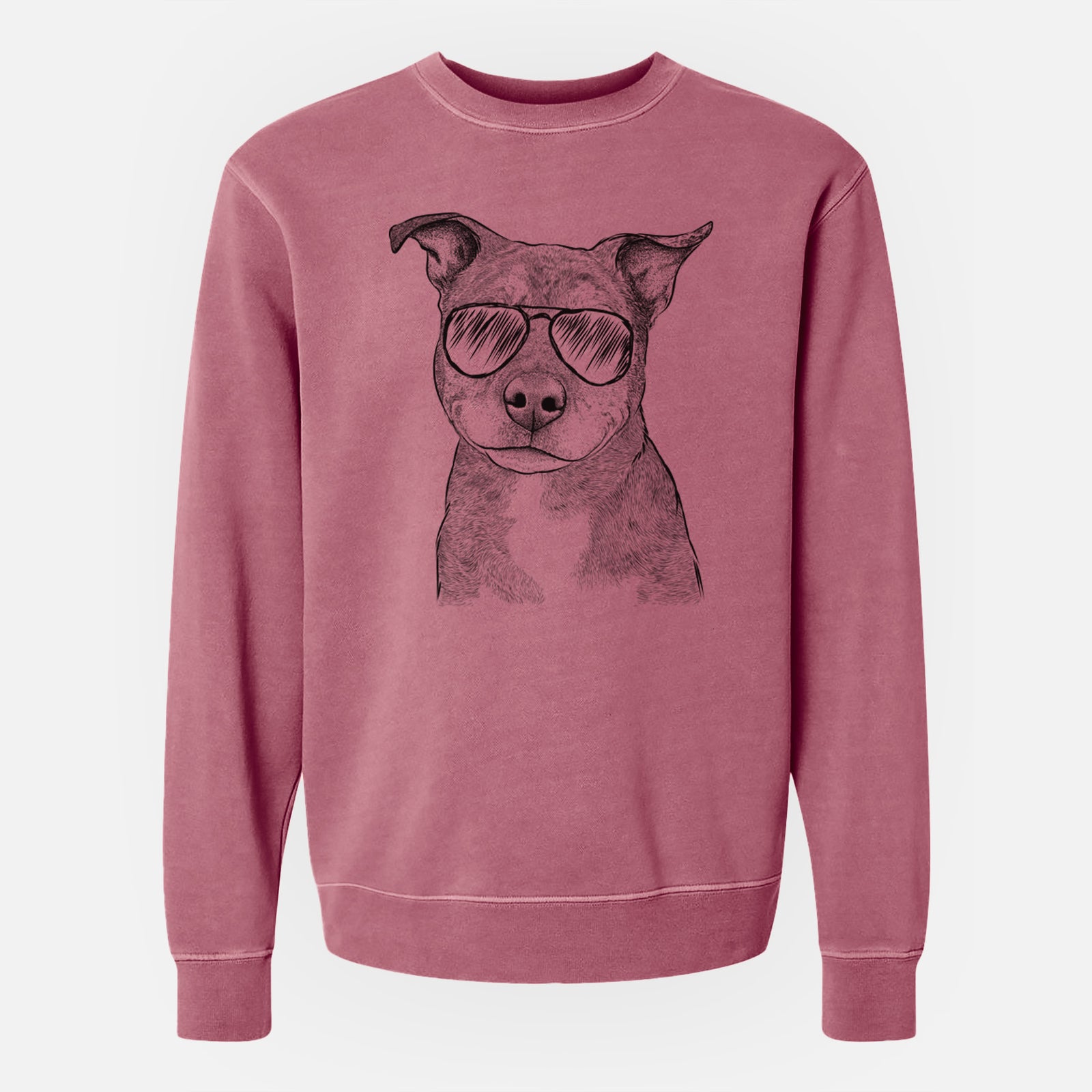 Aviator Cody the Catahoula Mix - Unisex Pigment Dyed Crew Sweatshirt