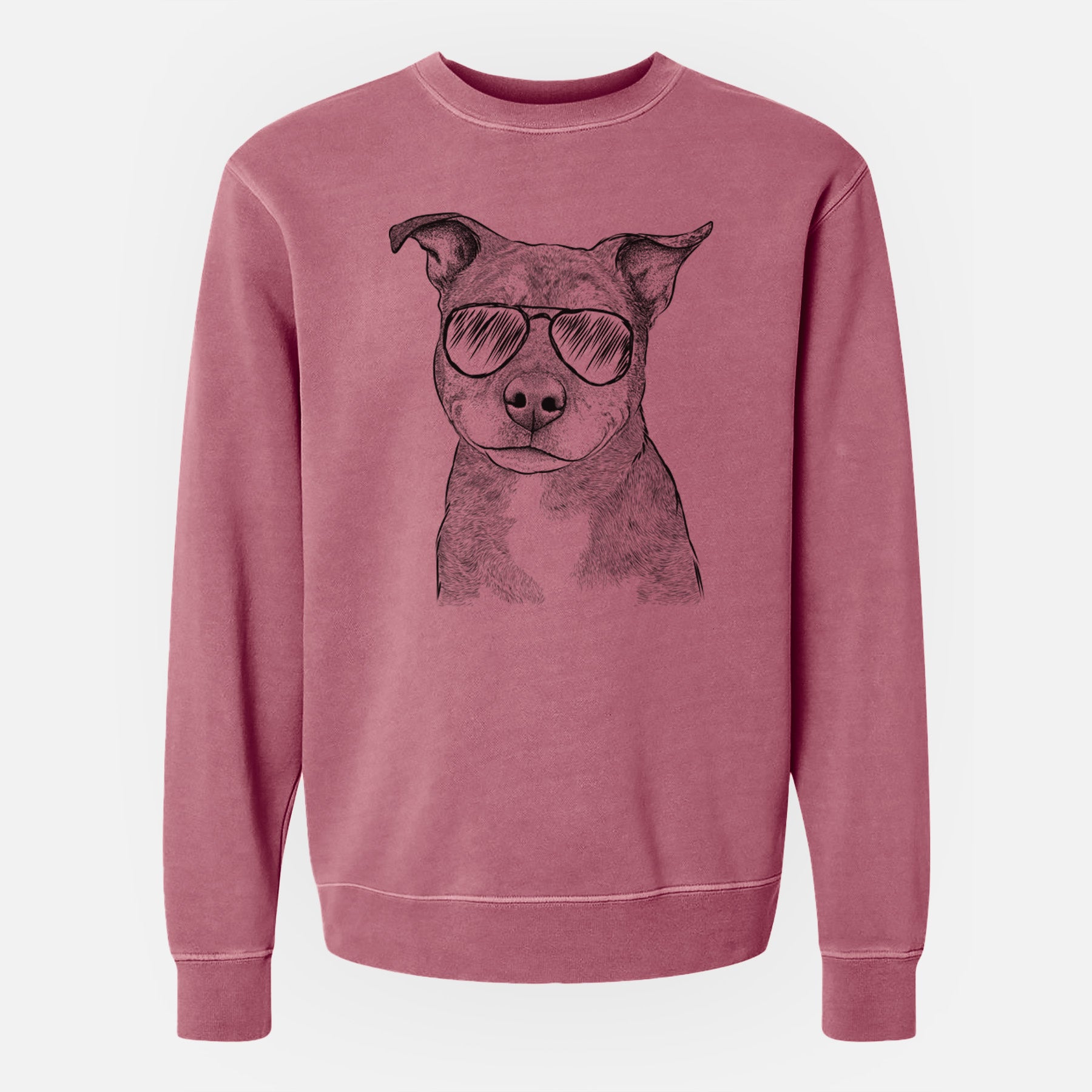 Aviator Cody the Catahoula Mix - Unisex Pigment Dyed Crew Sweatshirt